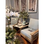 Summer Classics Ashland Teak Lounge Oyster Teak with Intermix Sky Cushion