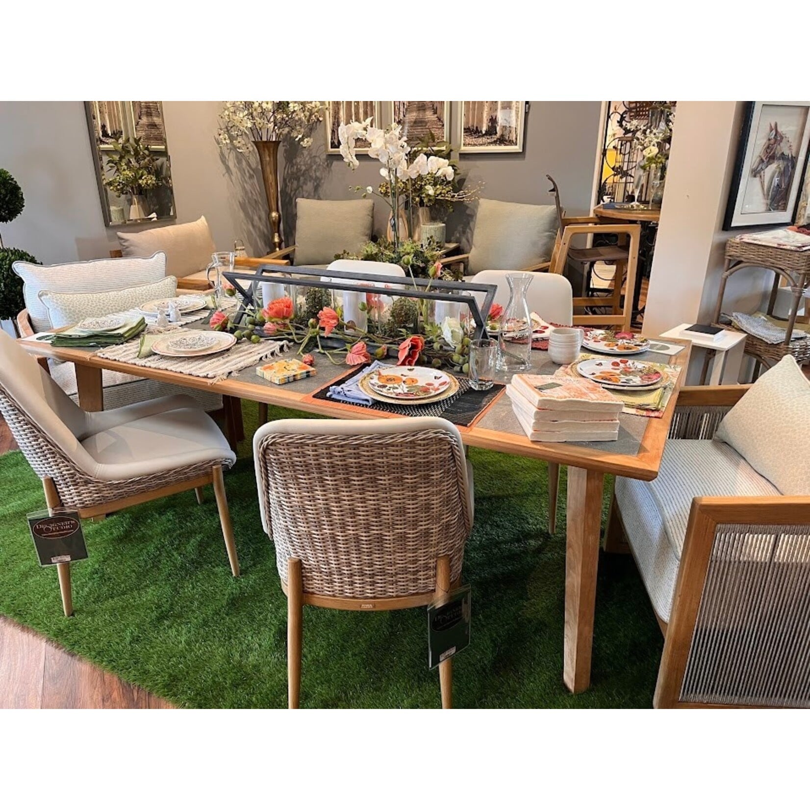 Summer Classics Madeira Natural Teak & Gray Outdoor Dining Table