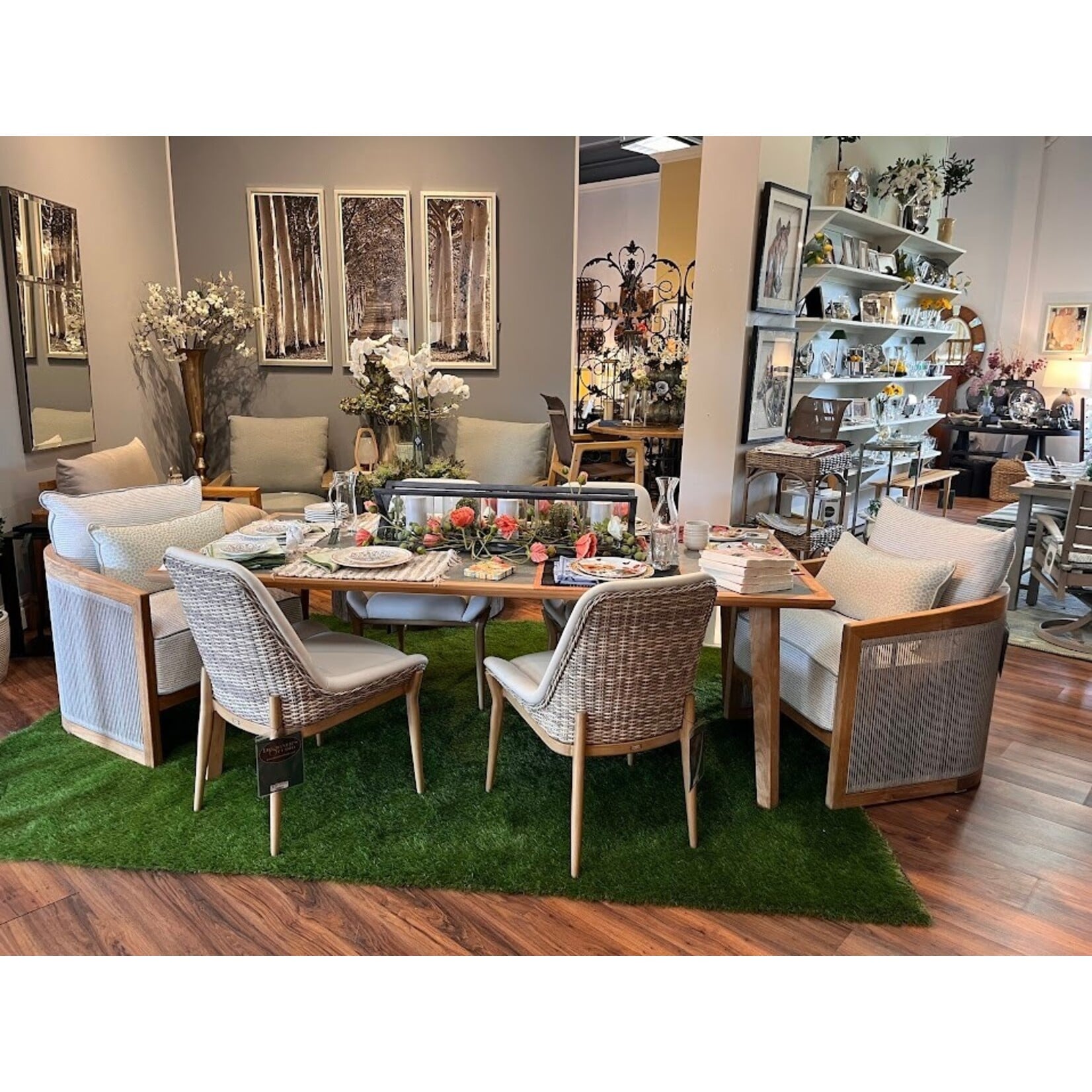 Summer Classics Madeira Natural Teak & Gray Outdoor Dining Table