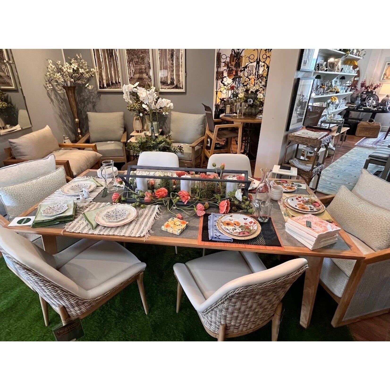 Summer Classics Madeira Natural Teak & Gray Outdoor Dining Table