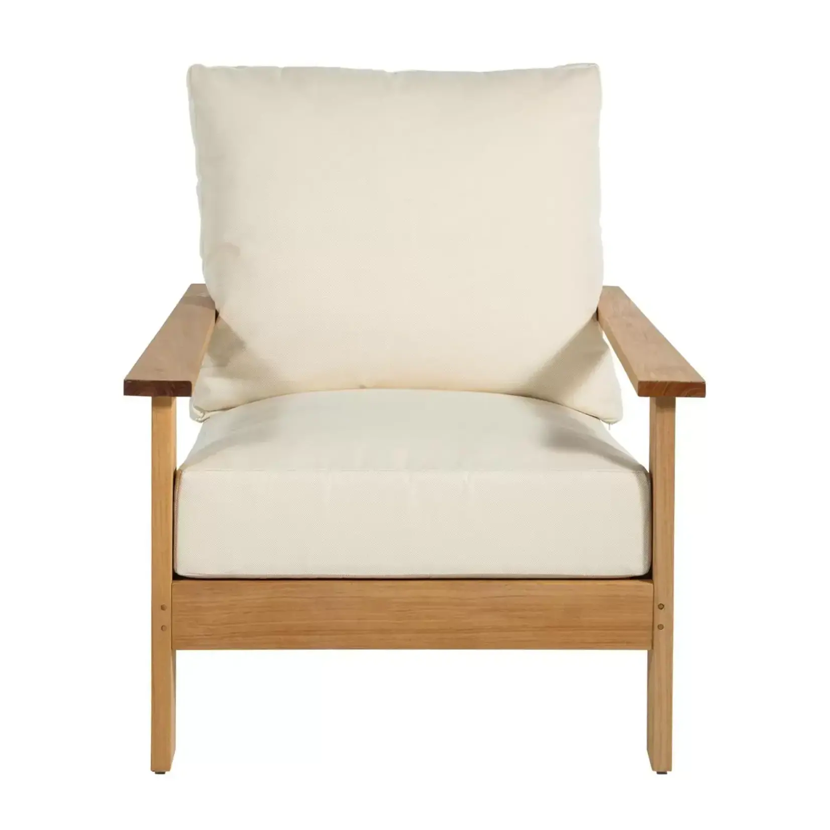 Summer Classics Ashland Teak Outdoor Lounge Chair with Intermix Sky Cushion