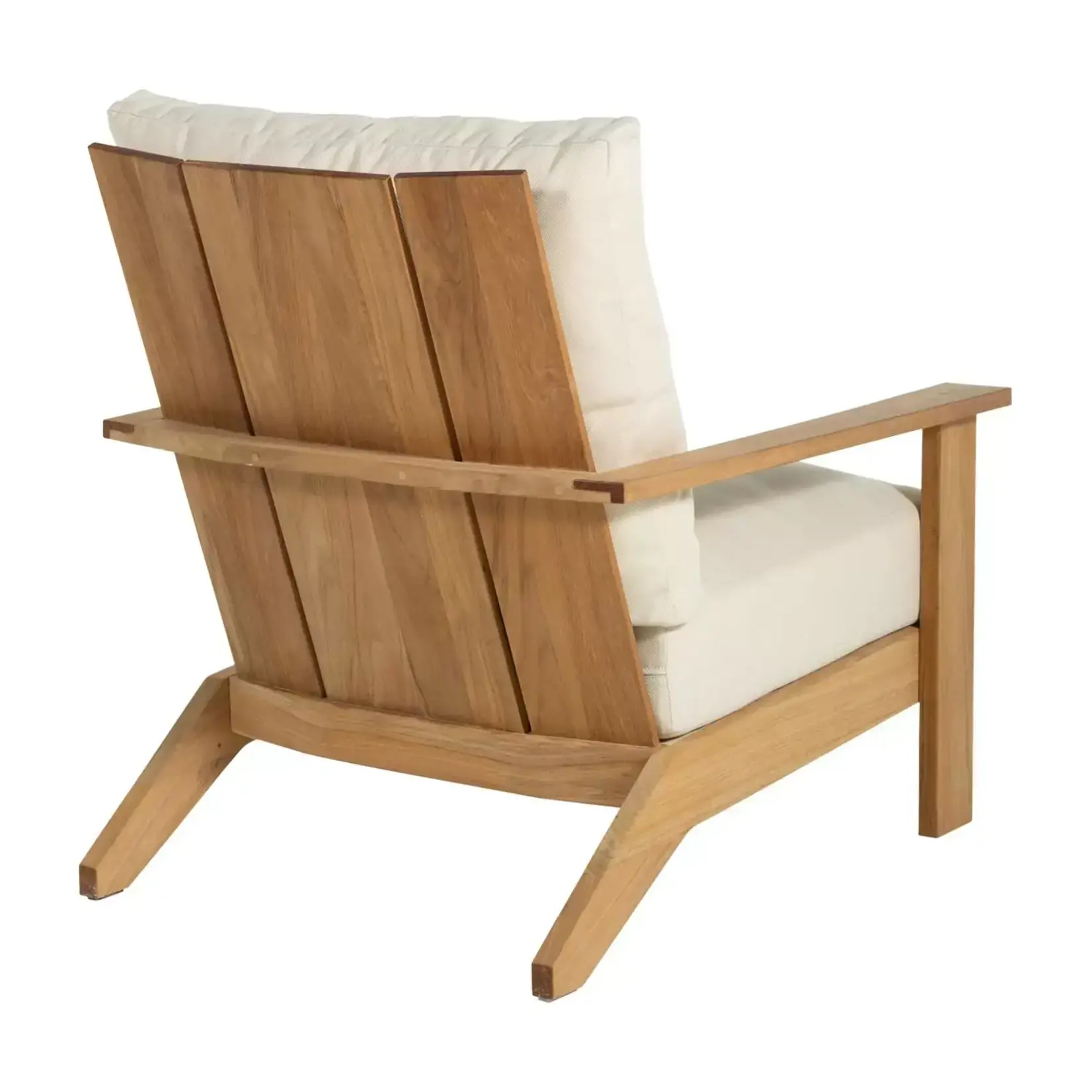 Summer Classics Ashland Teak Outdoor Lounge Chair with Intermix Sky Cushion