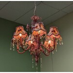 Art Frame Direct Pink Chandelier with Appliqued Shades