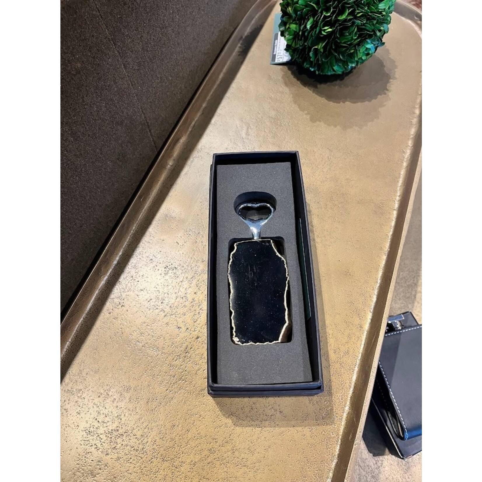 Anna by Rablabs Bottle Opener Gold Trimmed Back Obsidian