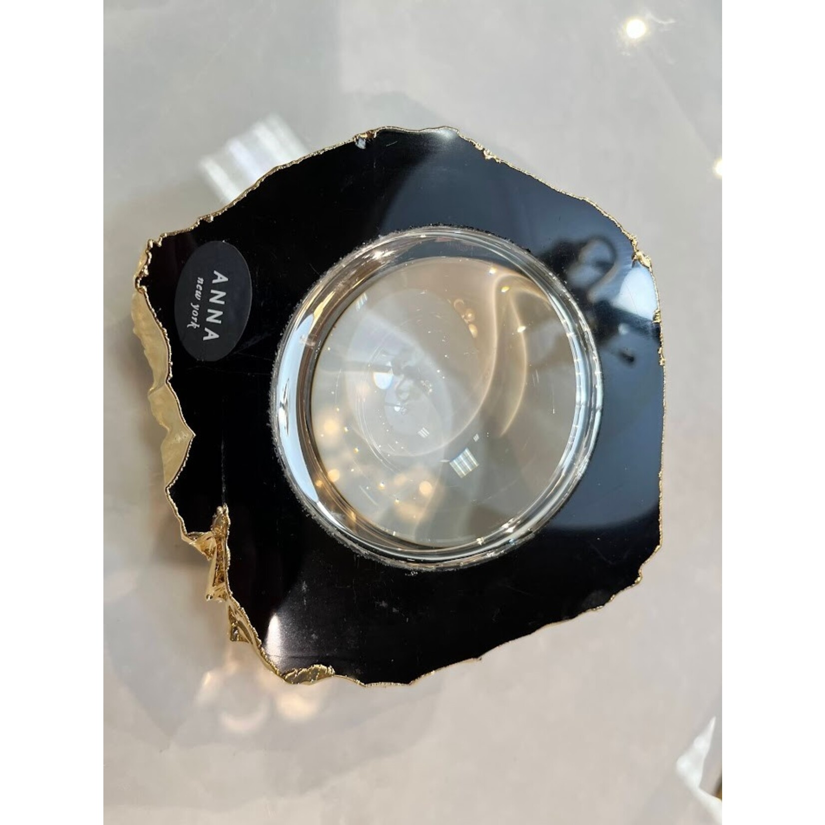 Anna by Rablabs Ampliar Magnifying Glass in Obsidian and Gold
