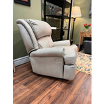Leathercraft Mathis Swivel Glider Parchment Leather Recliner