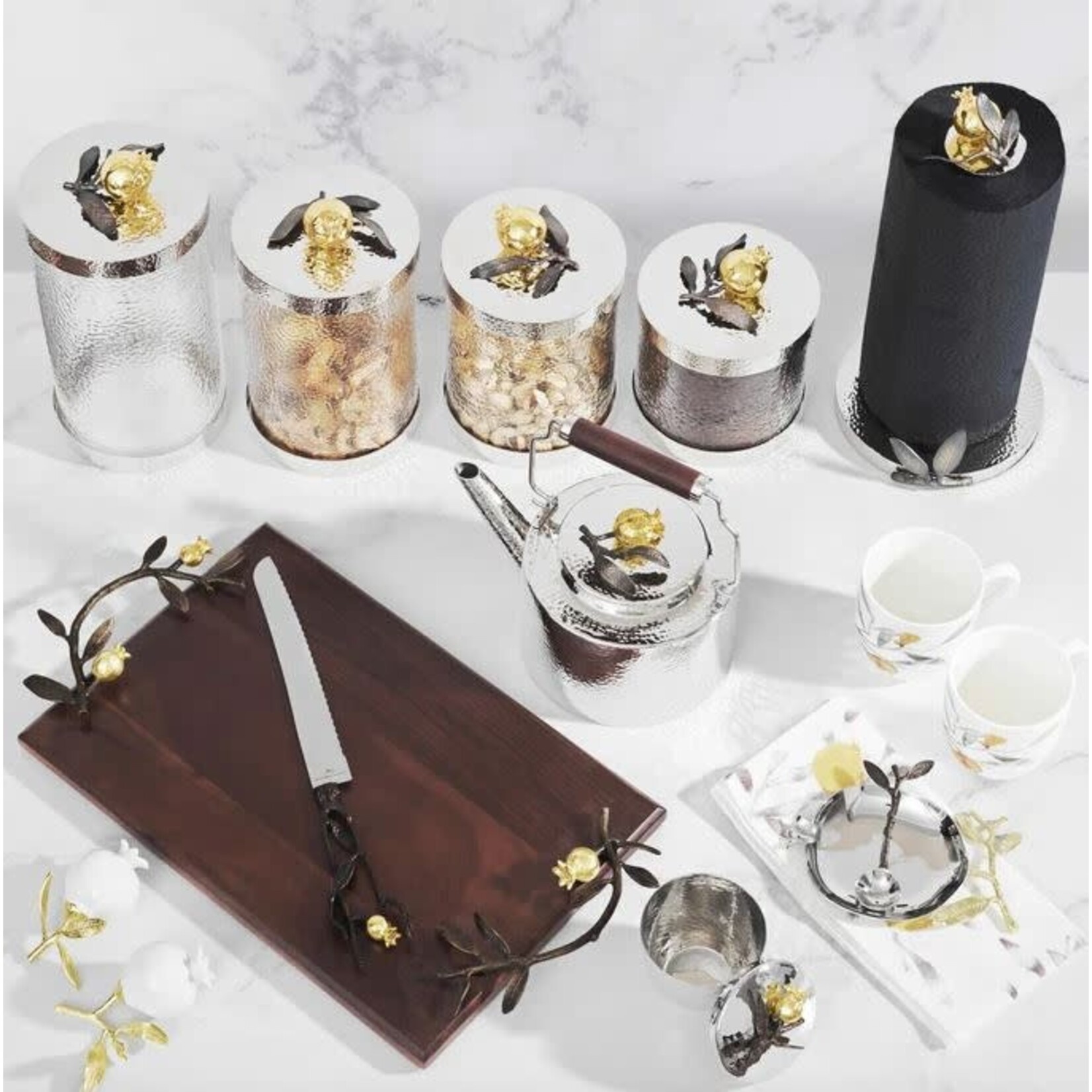 Michael Aram Pomegranate Sugar Pot with Spoon