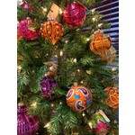 Two's Company Metallic Glass Ornament Medium