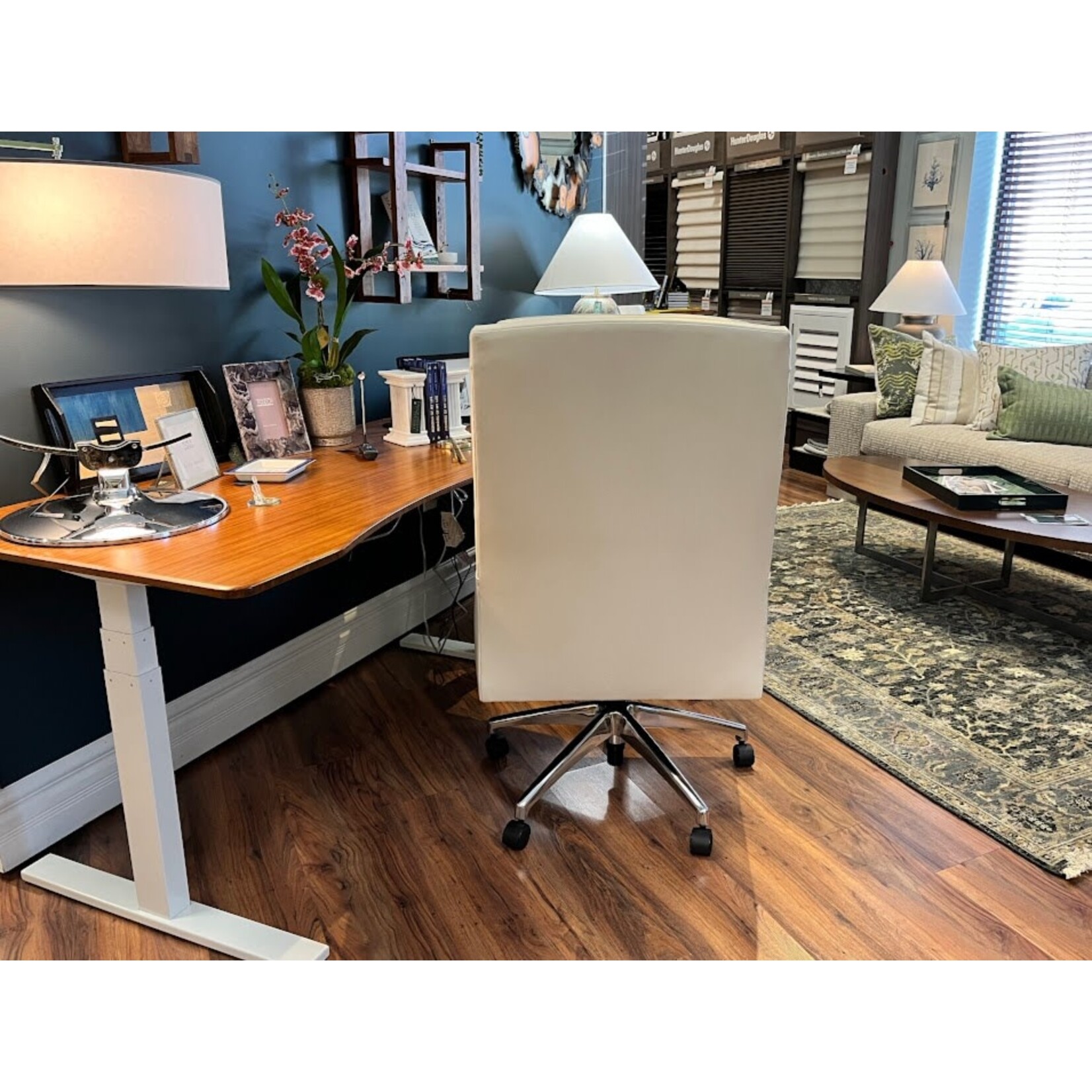 Hancock & Moore LLC Beckett Swivel Tilt Chair Mario Cream Leather