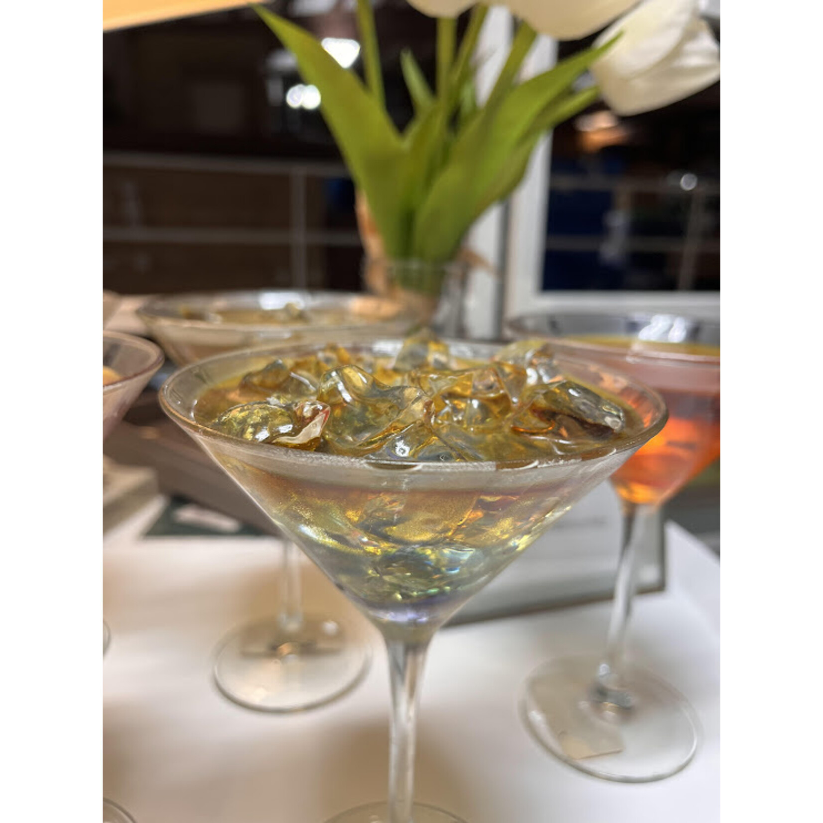 Jeremy Place Frosted Blue Faux Martini