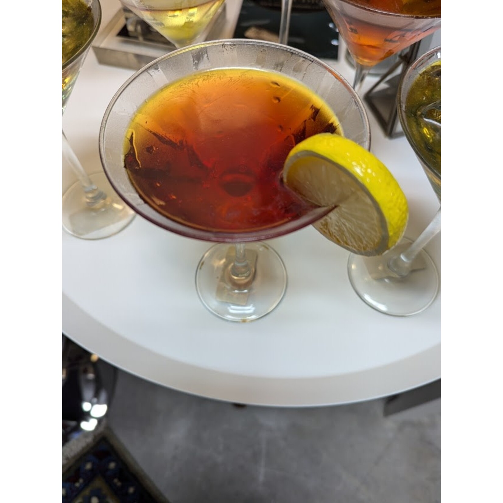 Jeremy Place Frosted Pink Martini Faux with Lemon