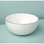 be Home Harlow White Enamel-Coated Stainless Steel Bowl