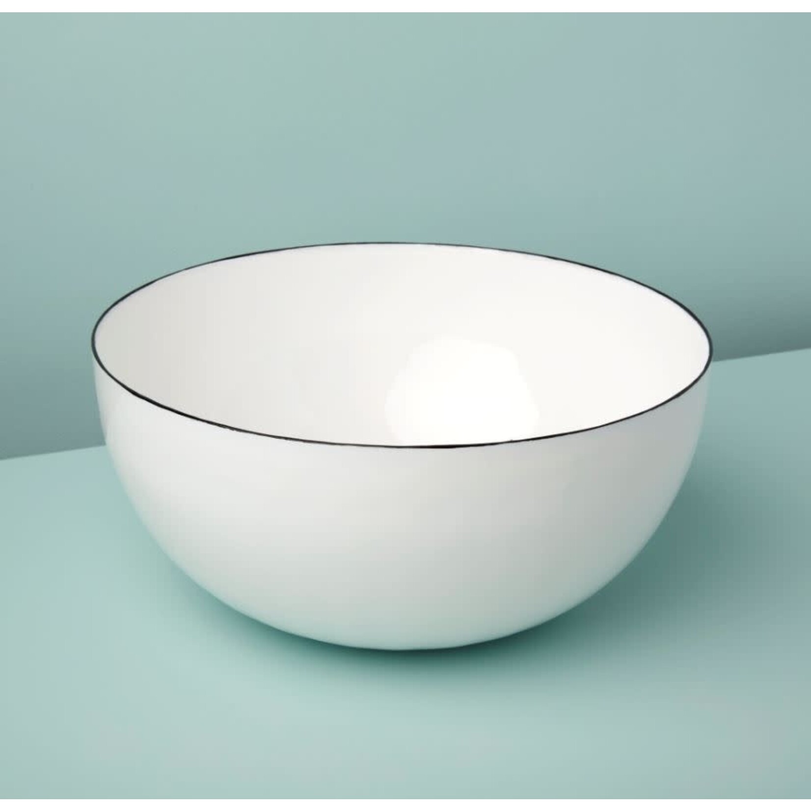 be Home Harlow White Enamel-Coated Stainless Steel Bowl