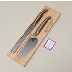 be Home Laguiole Cake Serving Set Platine Stainless Steel in Wooden Box