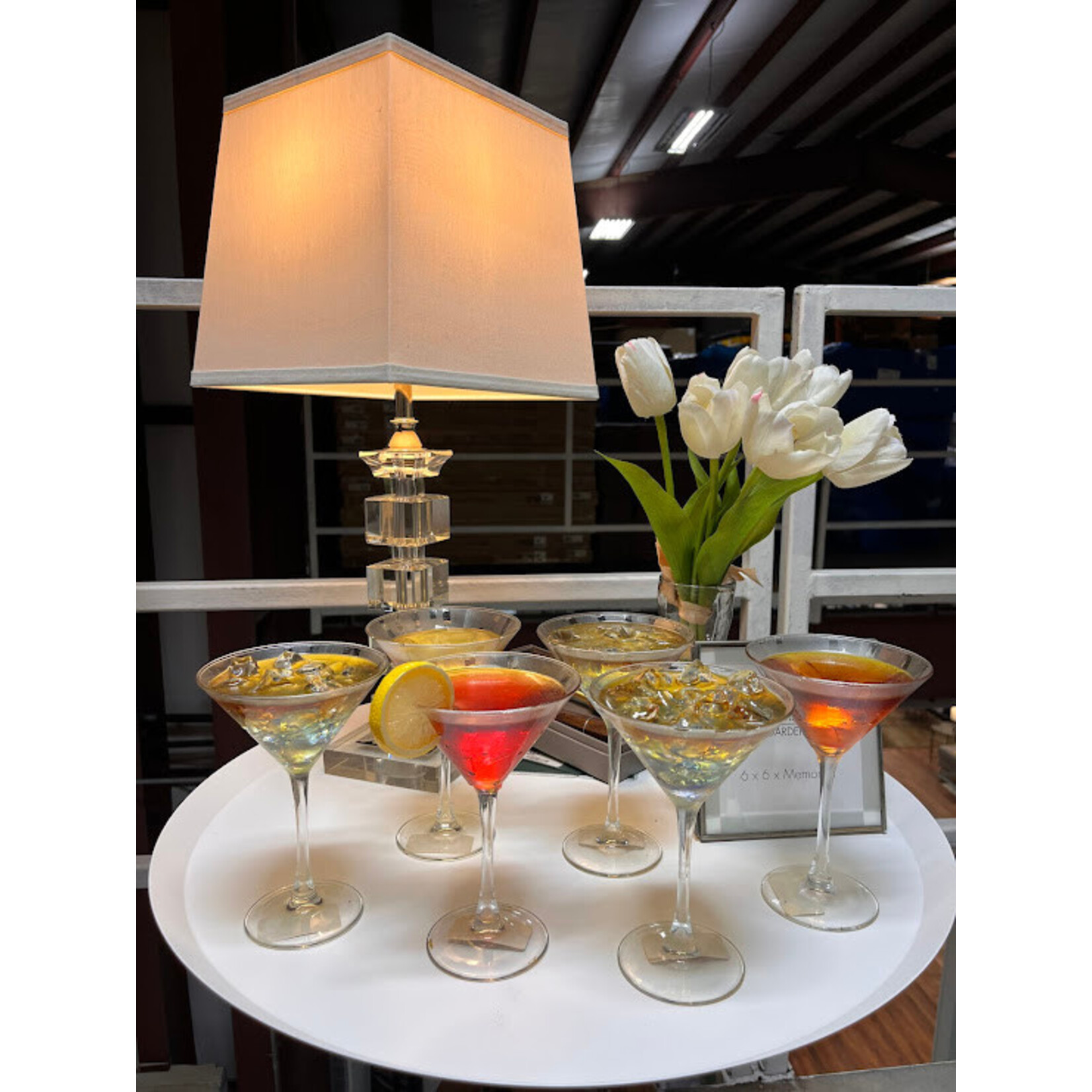 Jeremy Place Frosted Martini Faux Glass