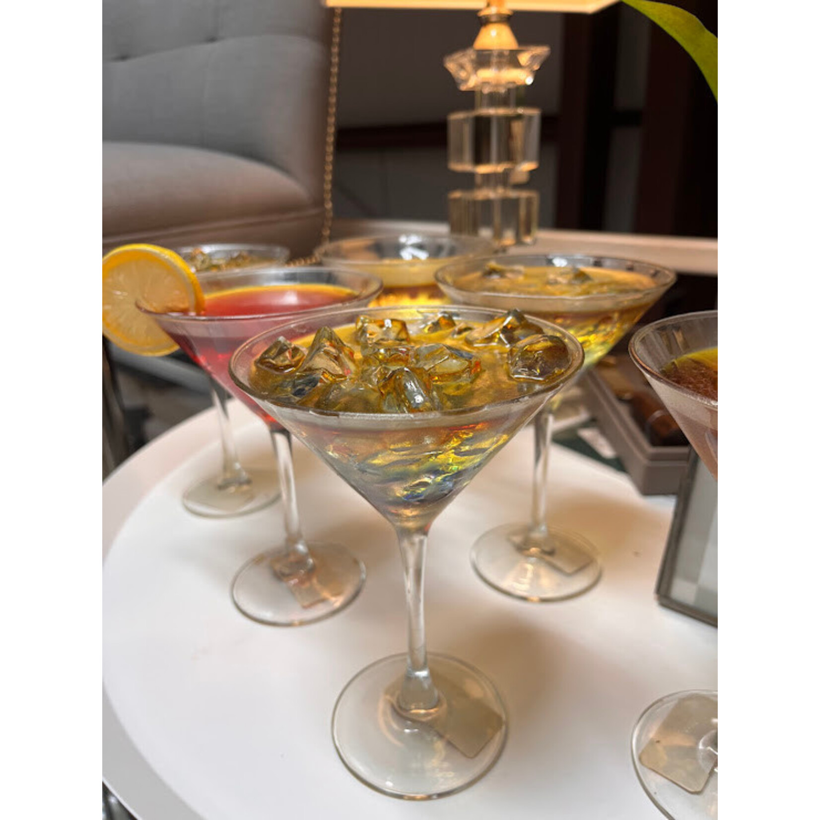 Jeremy Place Frosted Martini Faux Glass