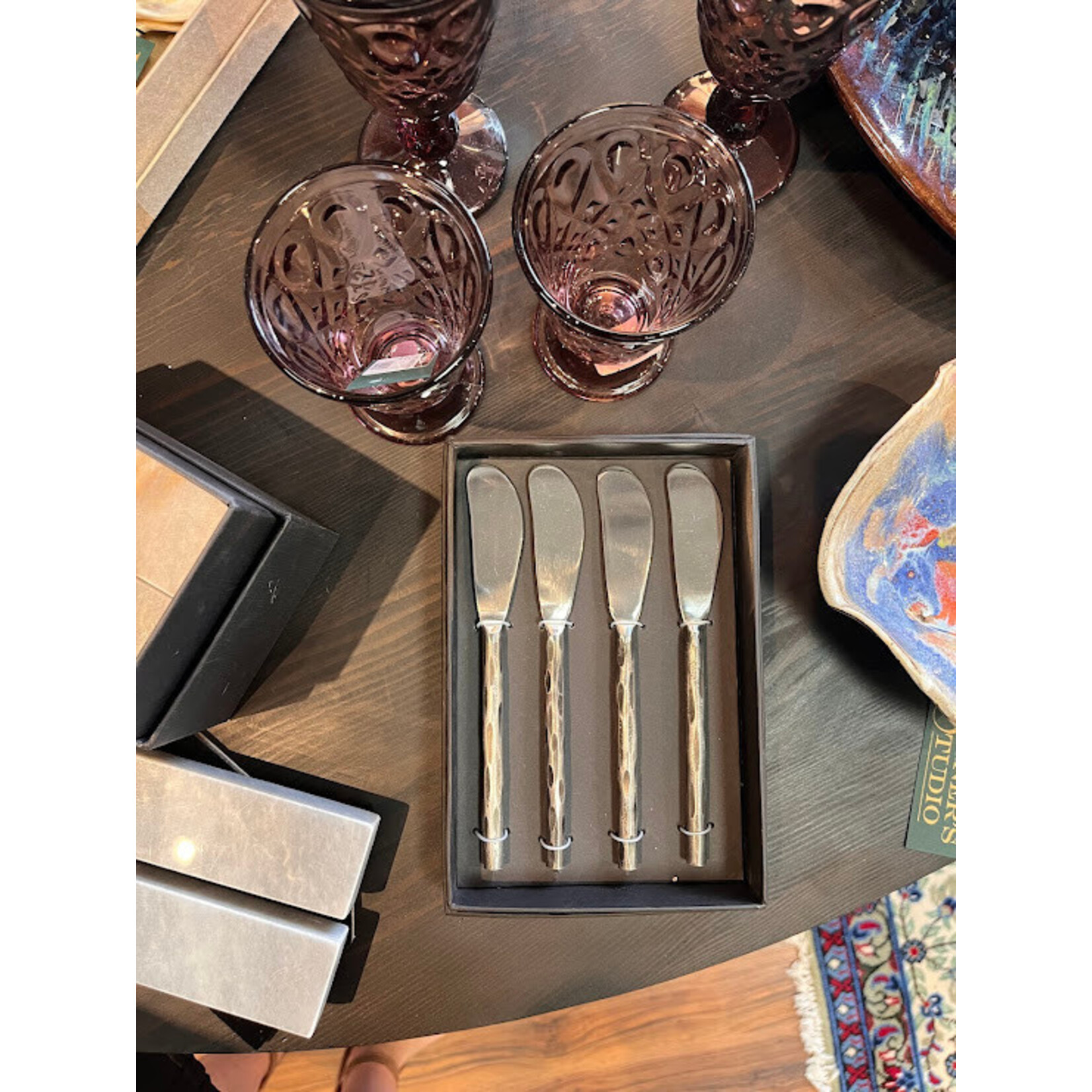 Texxture Tomini Hand Forged Stainless Steel Spreaders Set of 4