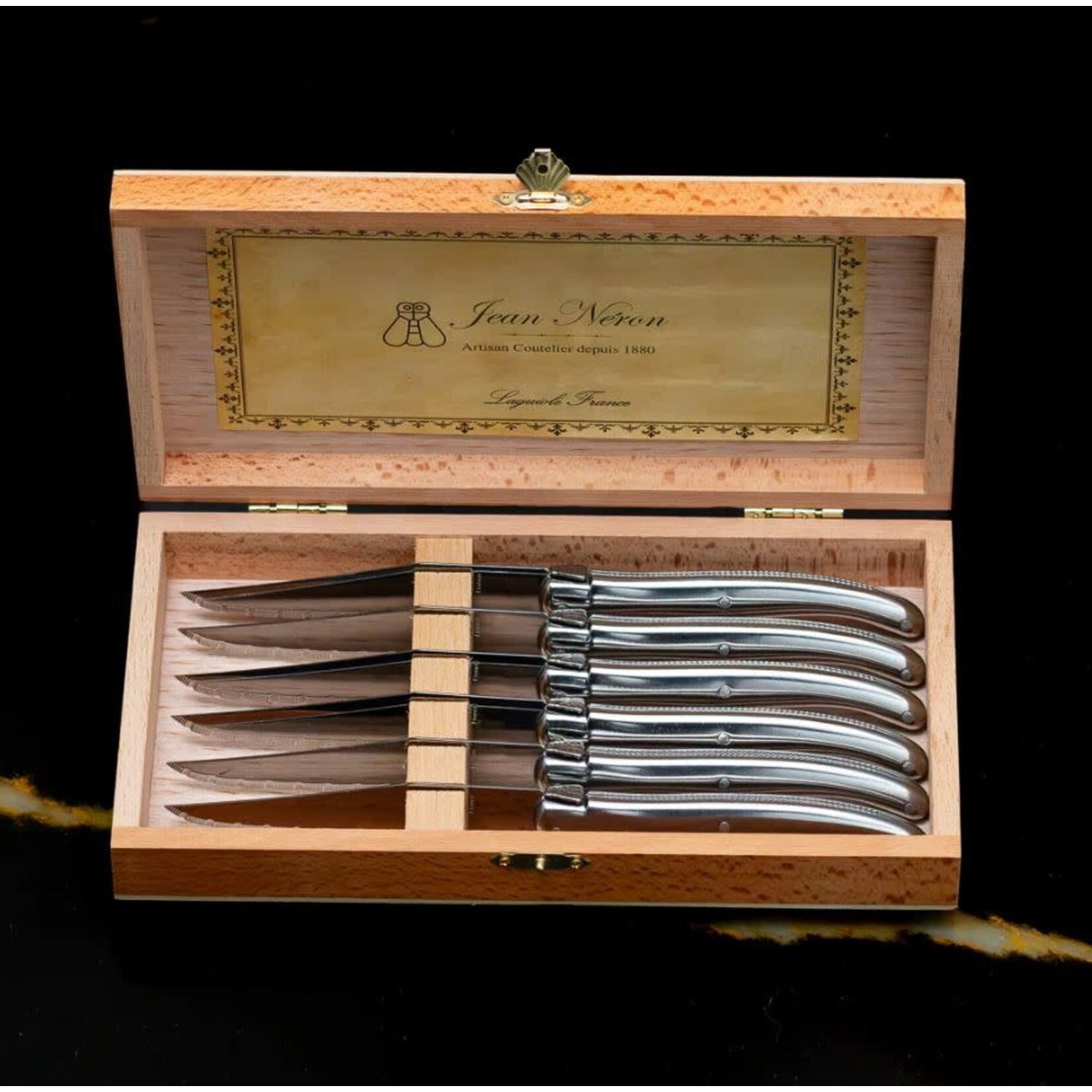 be Home Laquiole 6 Piece Steak Knife Set in Wood Presentation Box