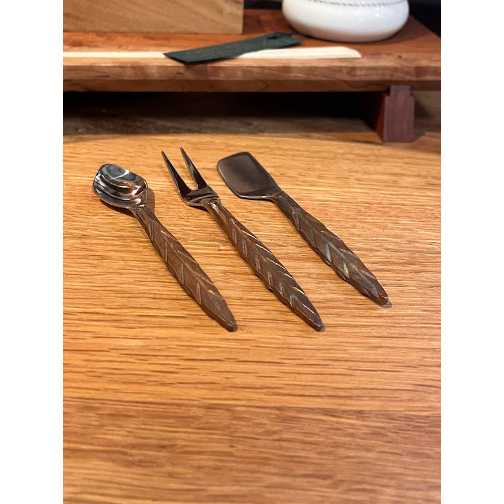 Roost Leaf Cocktail Set Spoon Fork Knife