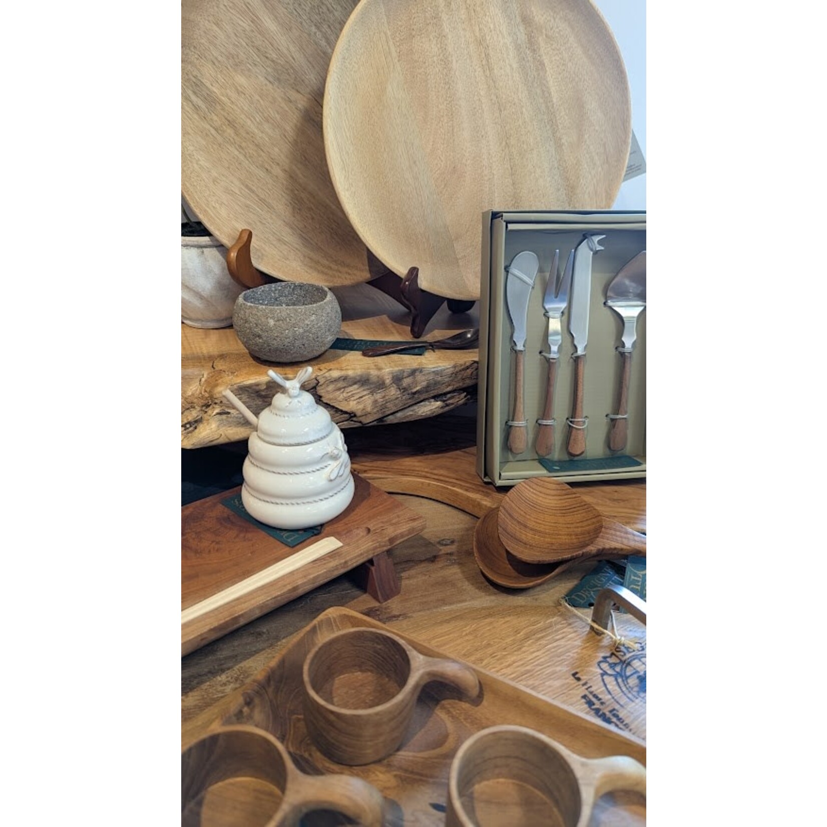 Juliska Henrietta Whitewash Honey Pot