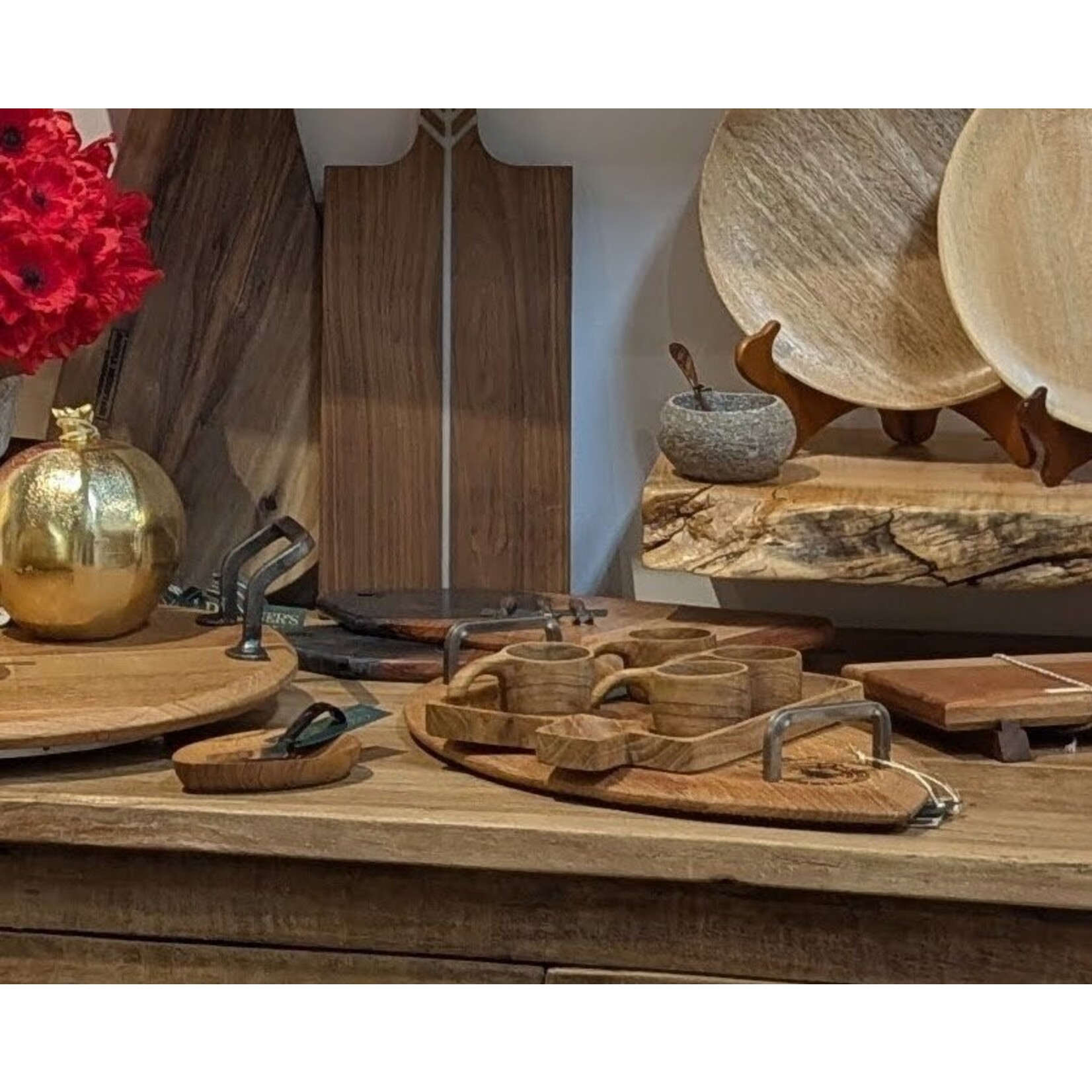 Texxture Chiku Teak Teardrop Bowl