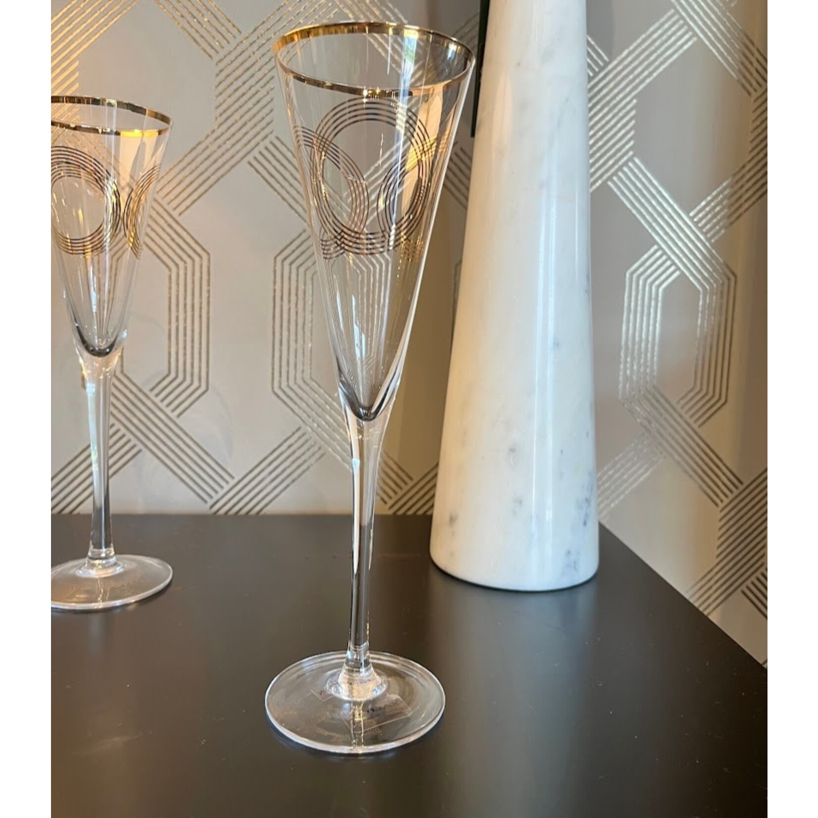 Zodax Celebration Champagne Flute Glass
