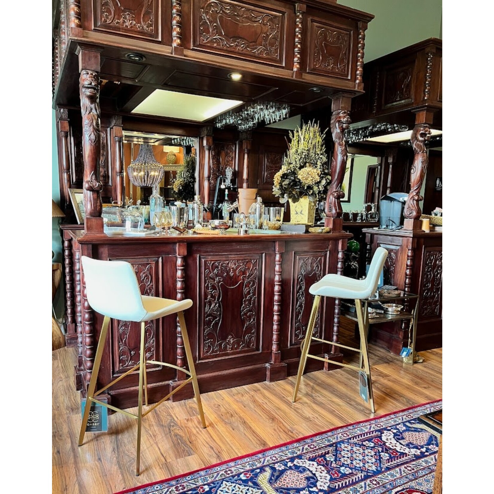 Gabby Hines Bar Stool White