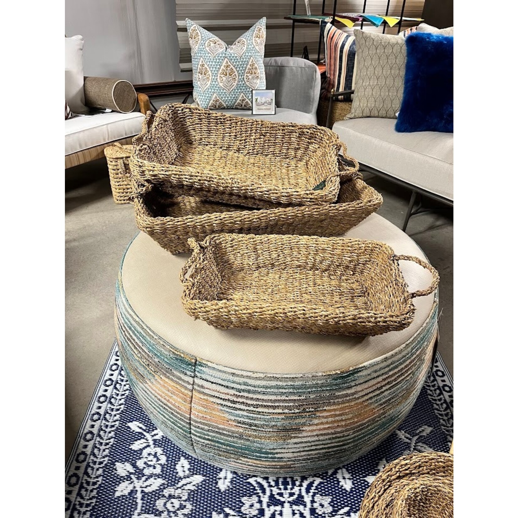 Napa Home and Garden Seagrass Tray With Handles