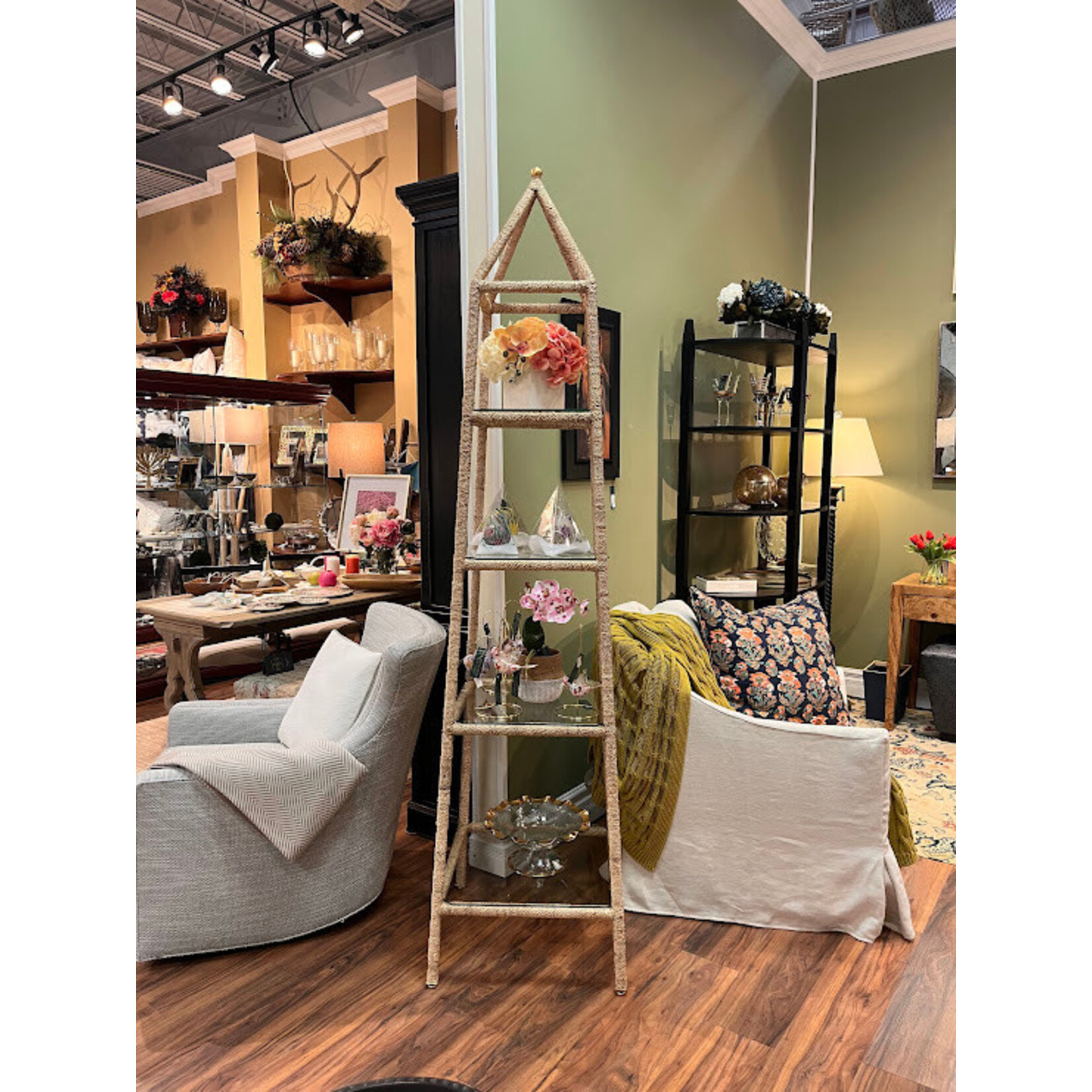 Winward Home Artificial Lavender White Phalaenopsis Orchid Root Ball 14"