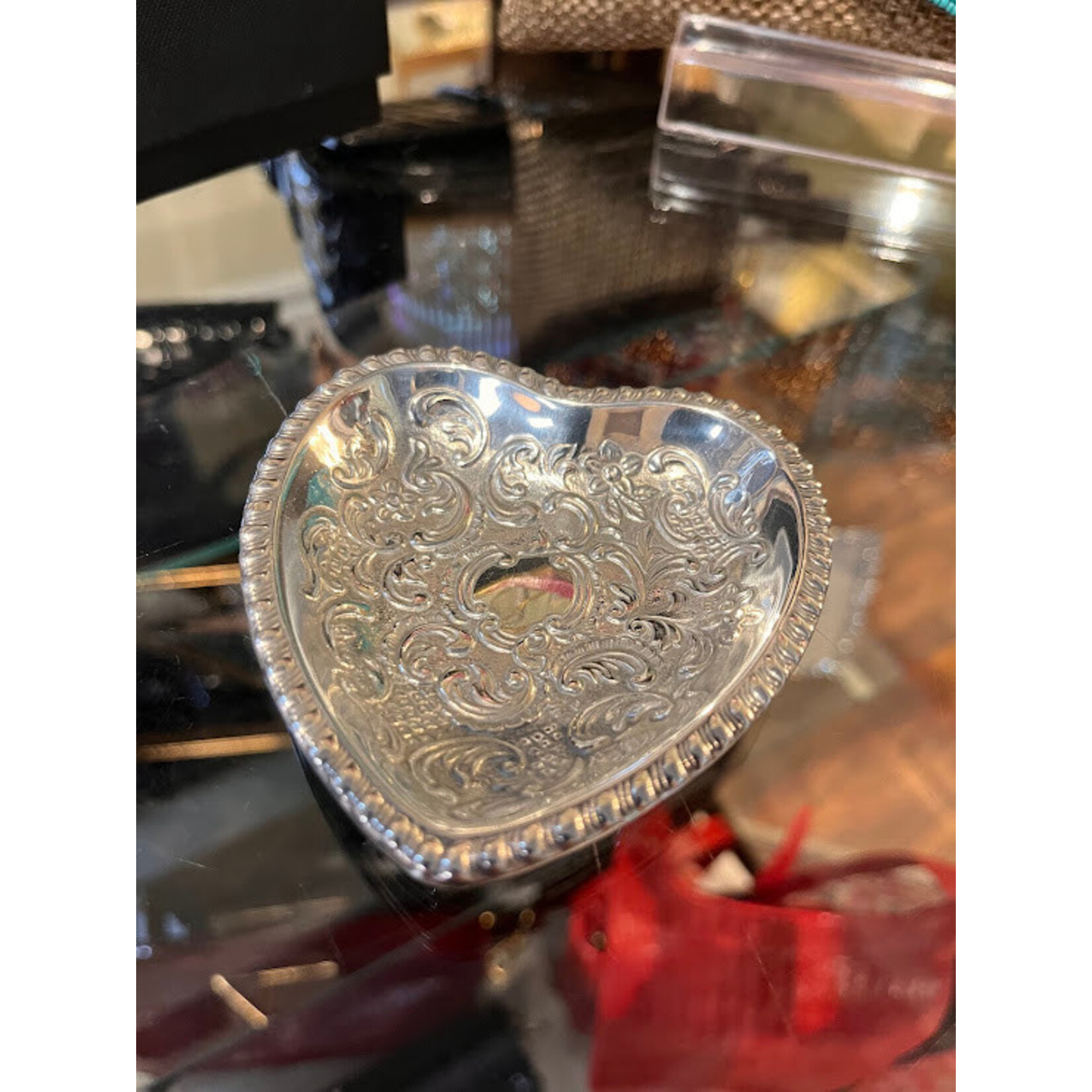 Corbell Silver Heart Dish Pewter