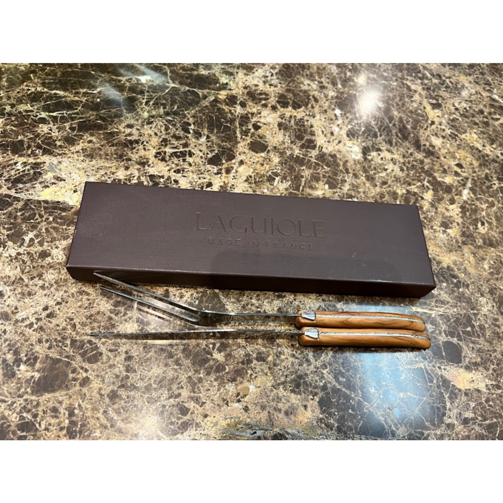 Kiss That Frog Olivewood Carving Set