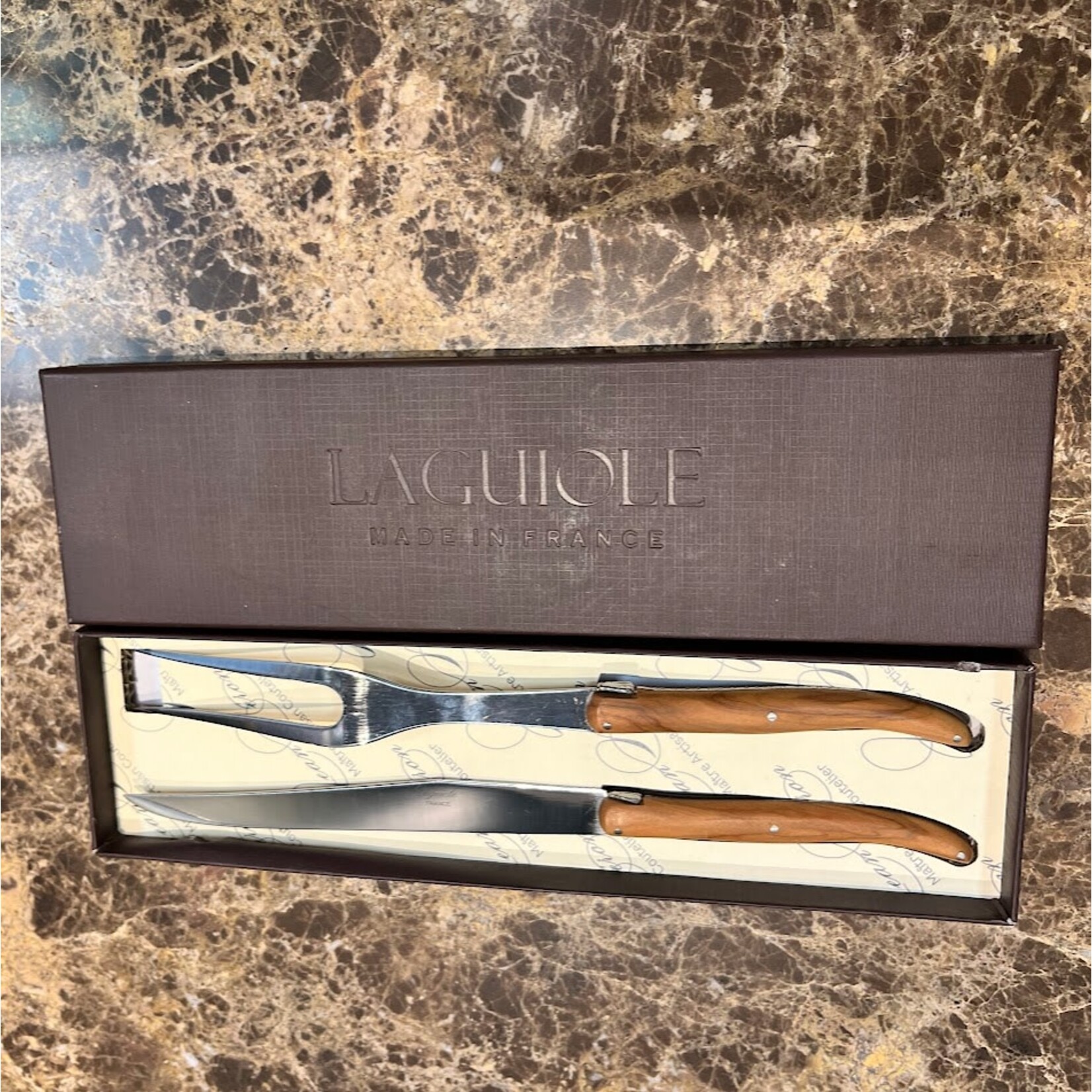 Kiss That Frog Olivewood Carving Set