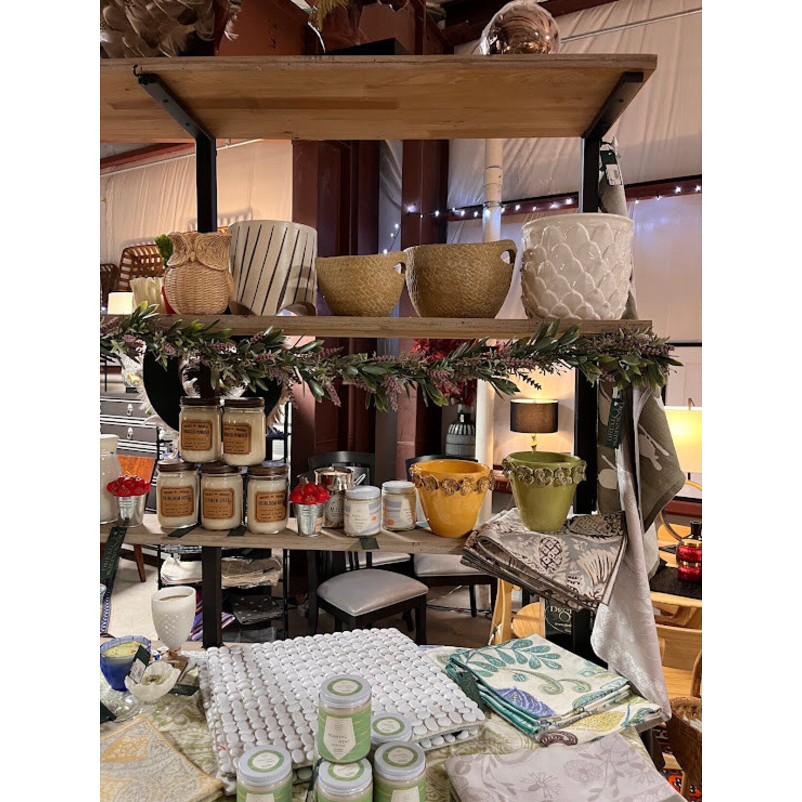 Napa Home and Garden Basket Weave Natural Cachepot - Medium 7.75" x 5.25"