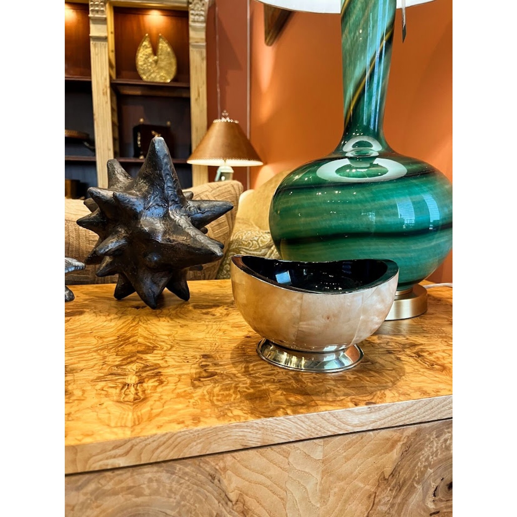 LaDorada Burl Veneer Accent Bowl