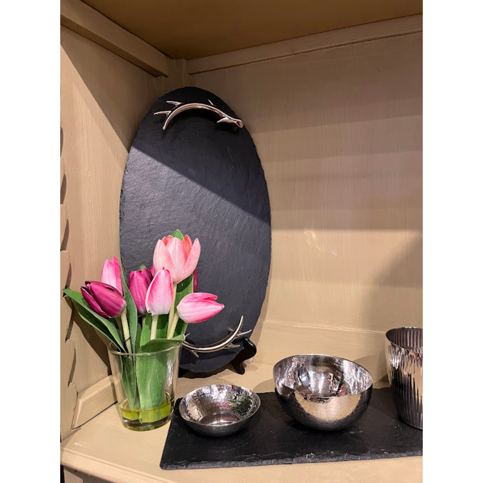 Napa Home and Garden Dutch Tulip Faux Floral Arrangement in Vase 7.5"