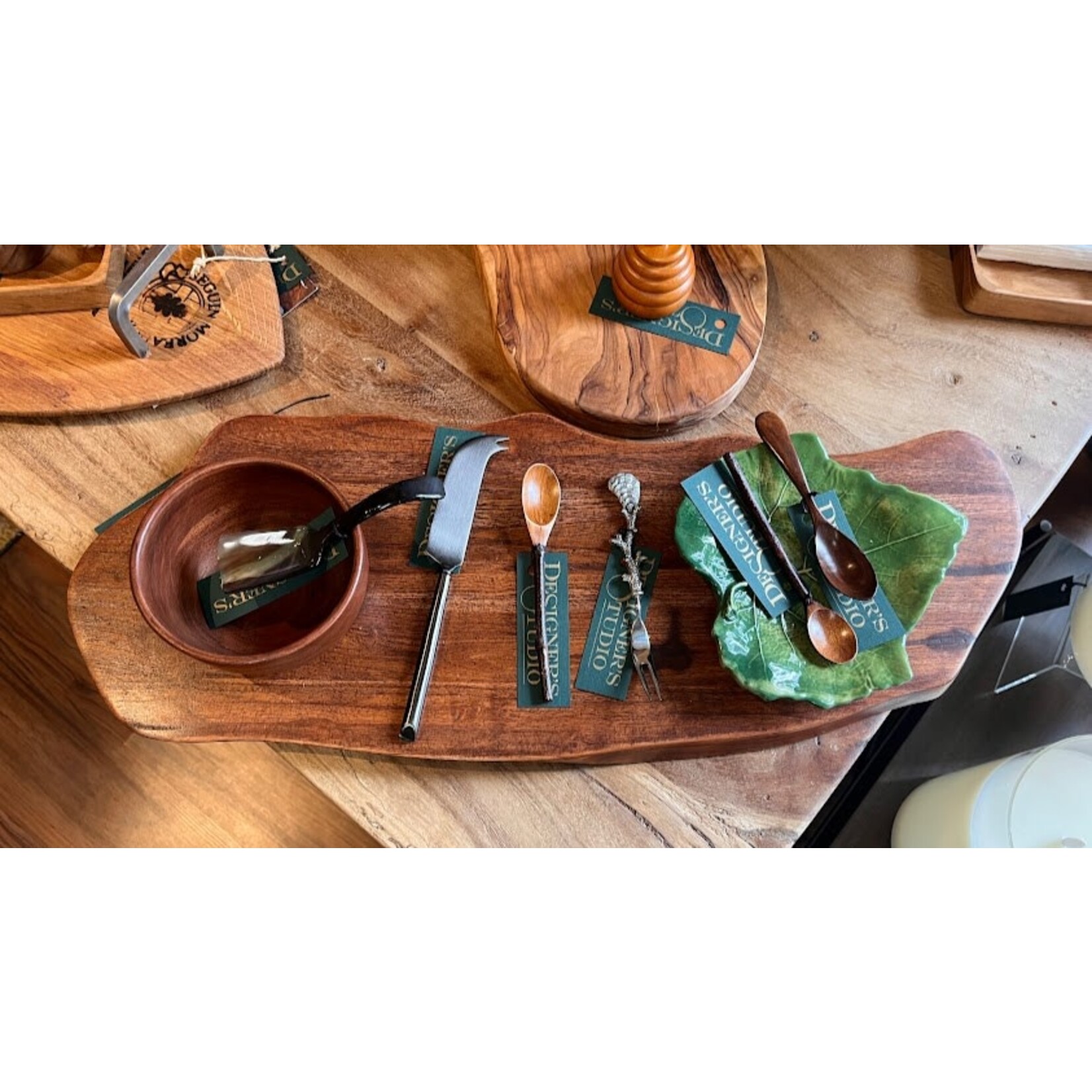 Zodax Redwood Teak Organic Shaped Tray with Bowl