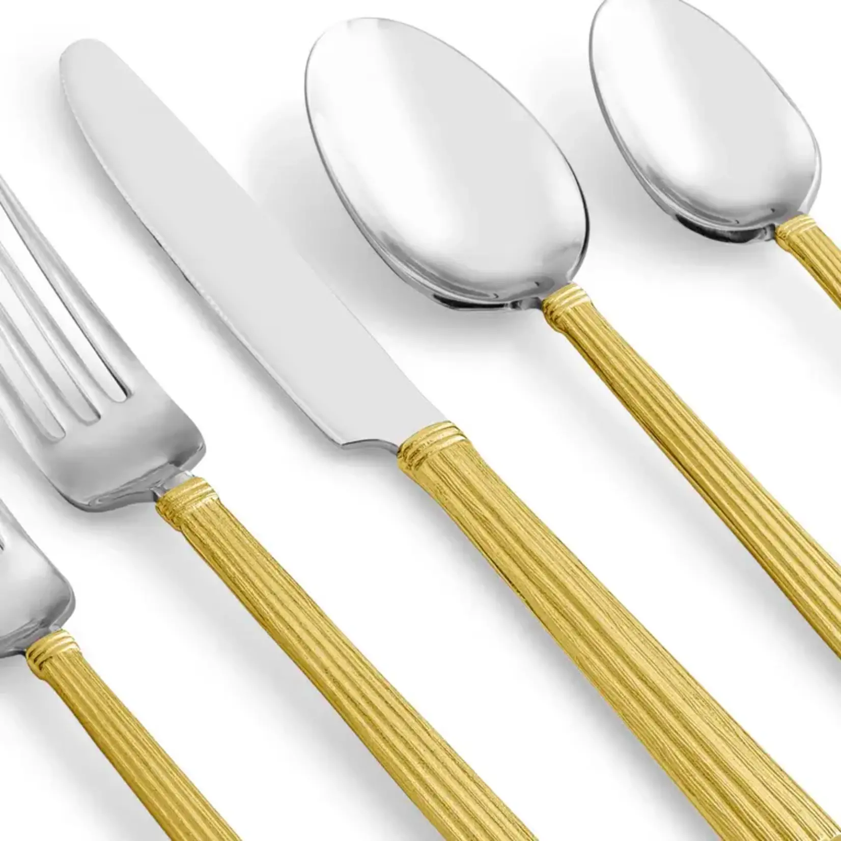 Michael Aram Wheat Gold 5 Piece Flatware Set