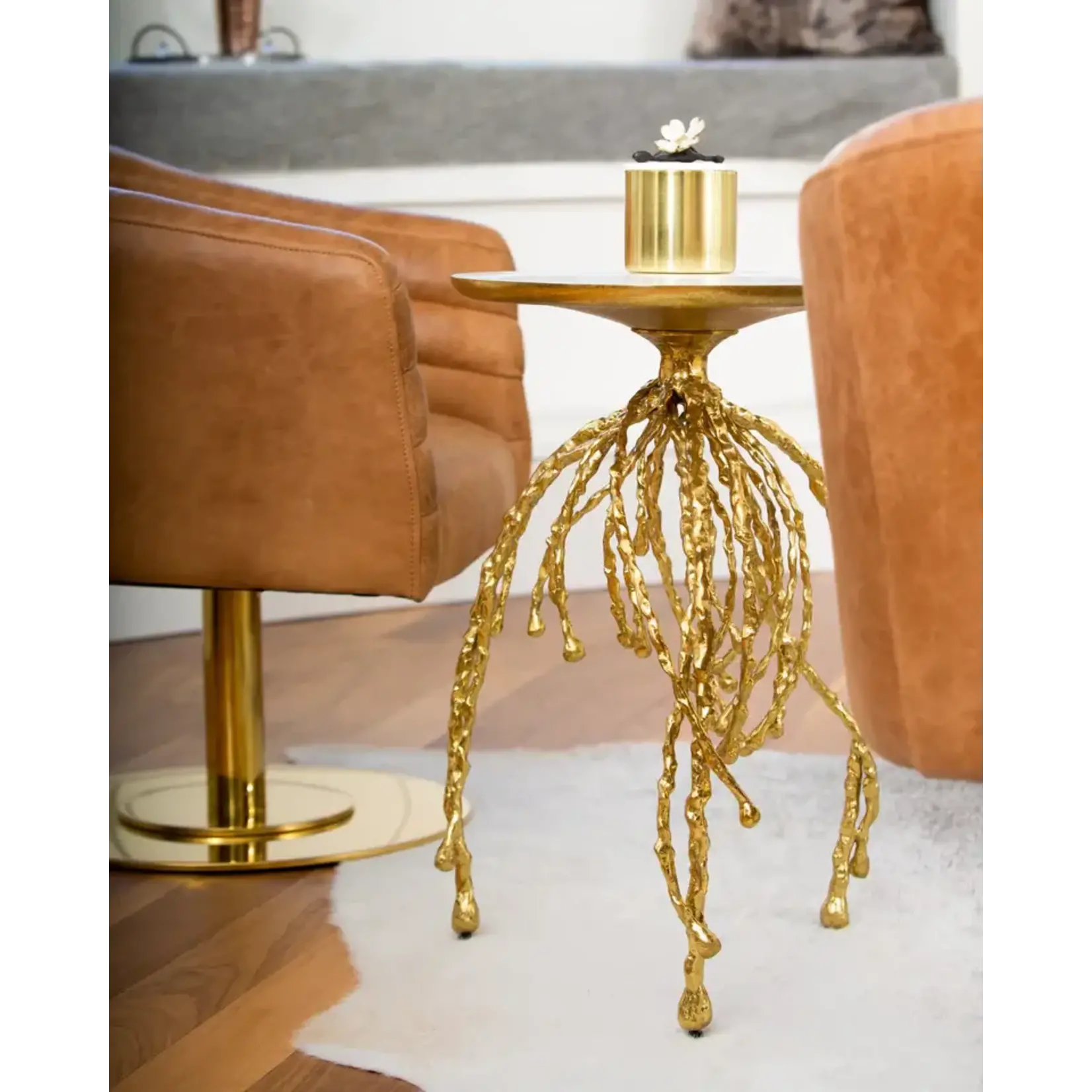 Michael Aram Water Hyacinth Accent Table