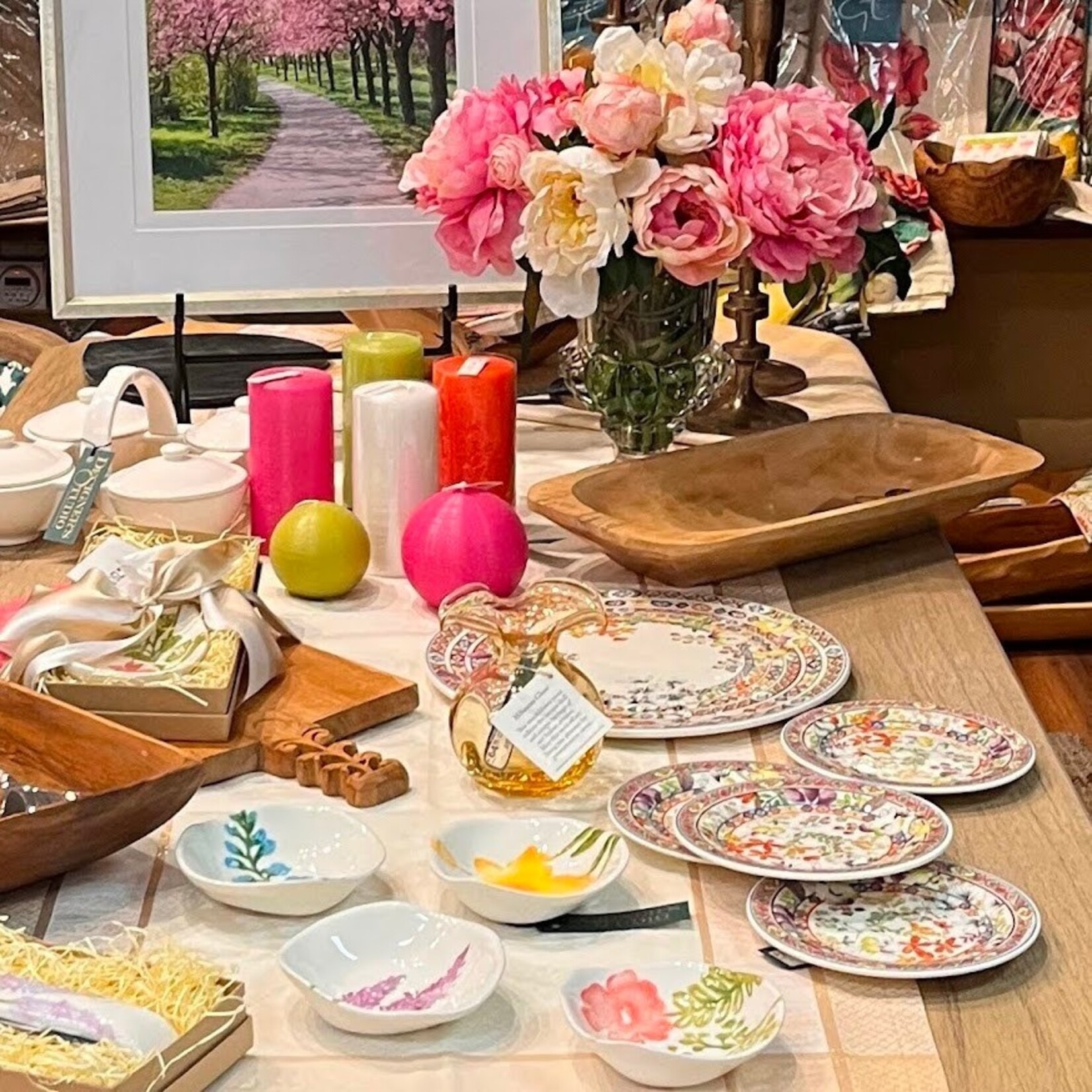 Tremont Floral Wooden Long Tray 8x18