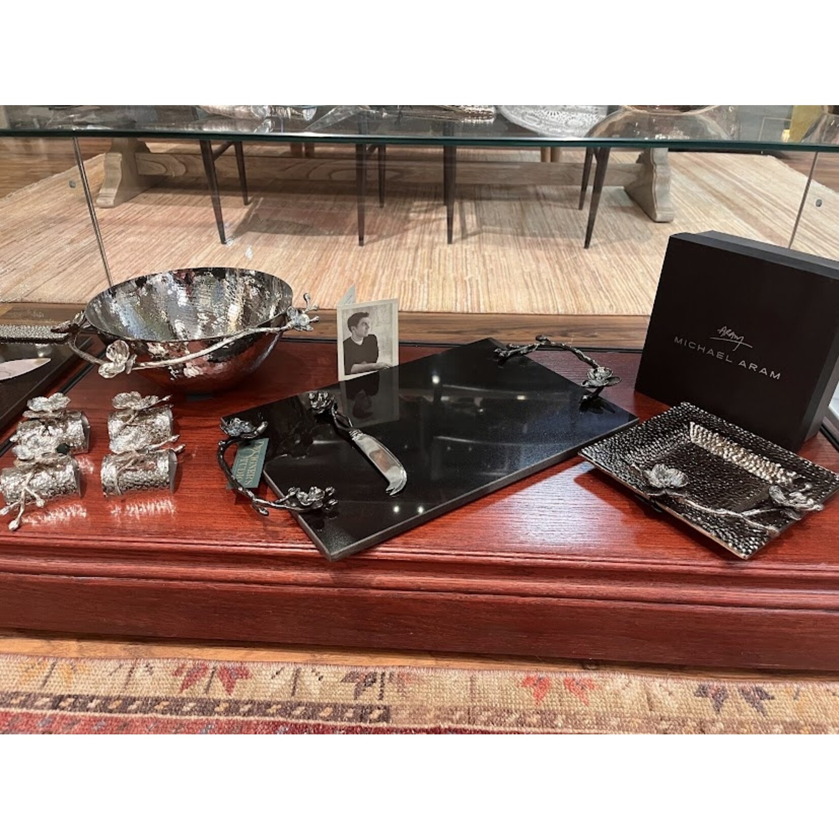 Michael Aram Black Orchid Glass Snack Dish
