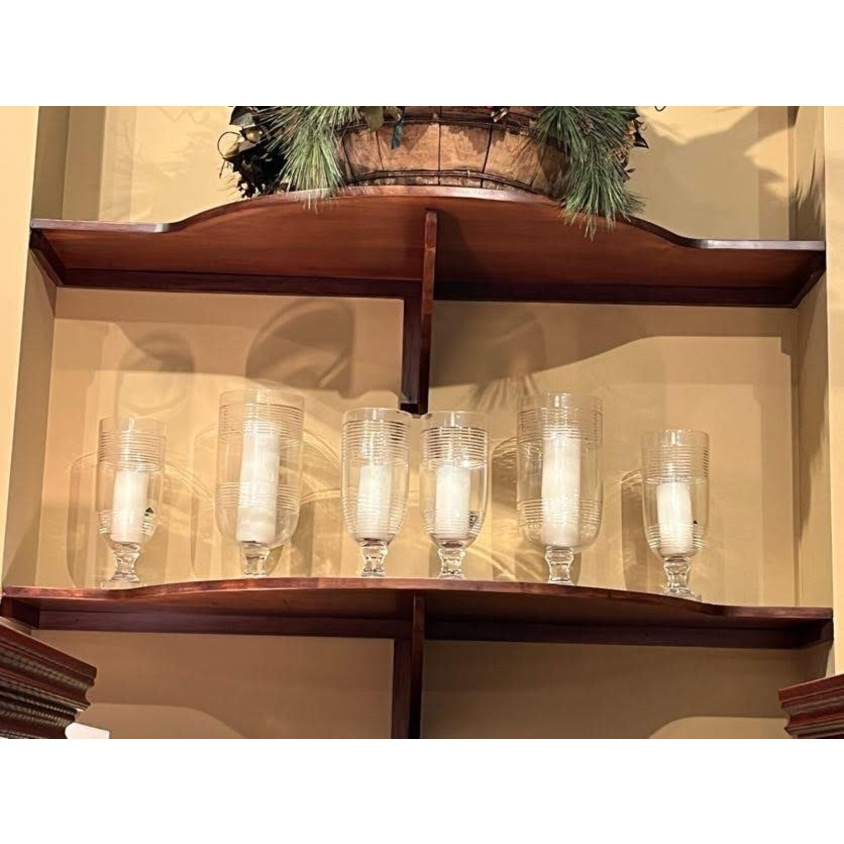 Point a la Ligne Large Pillar Linen Candle