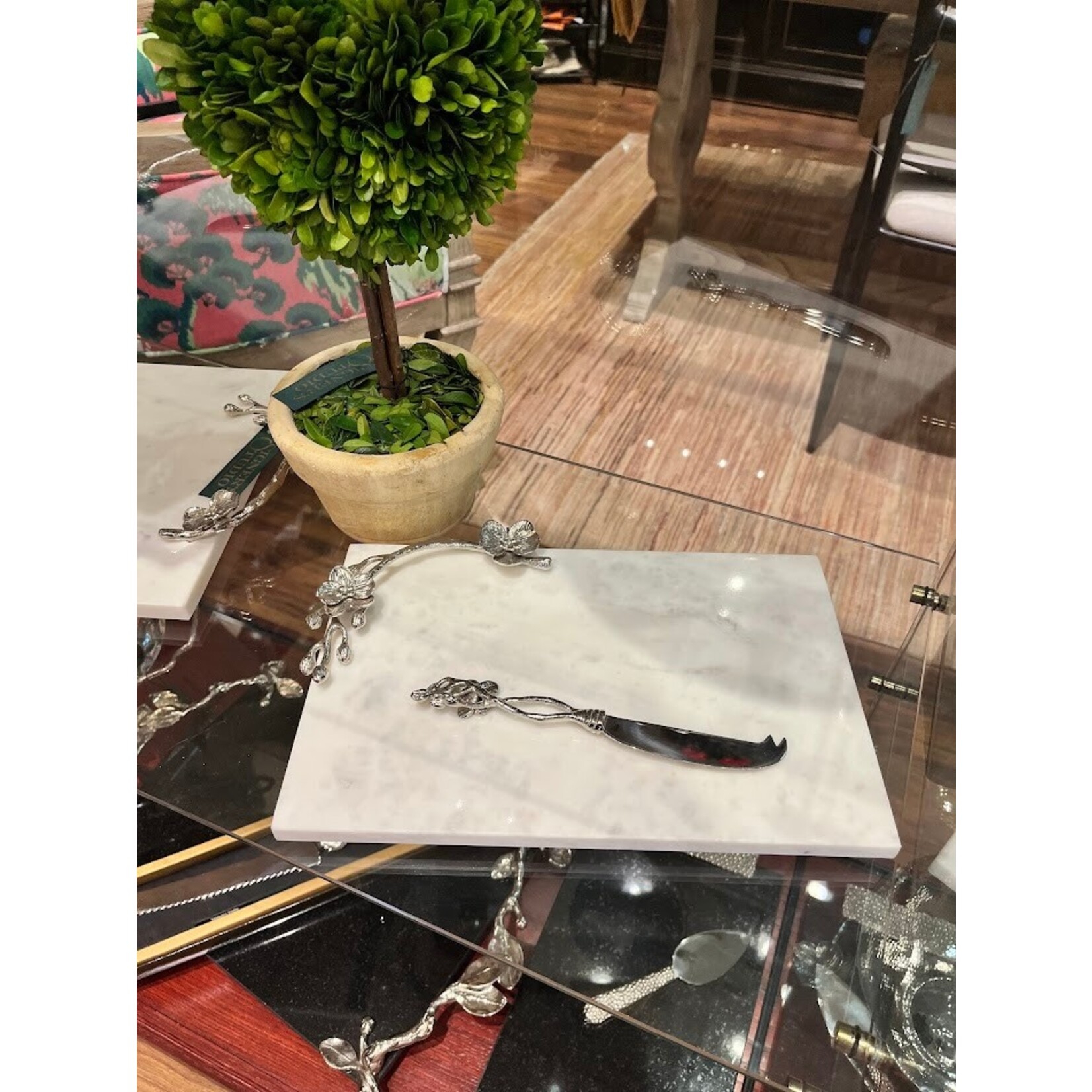 Michael Aram White Orchid Cheeseboard & Knife Small