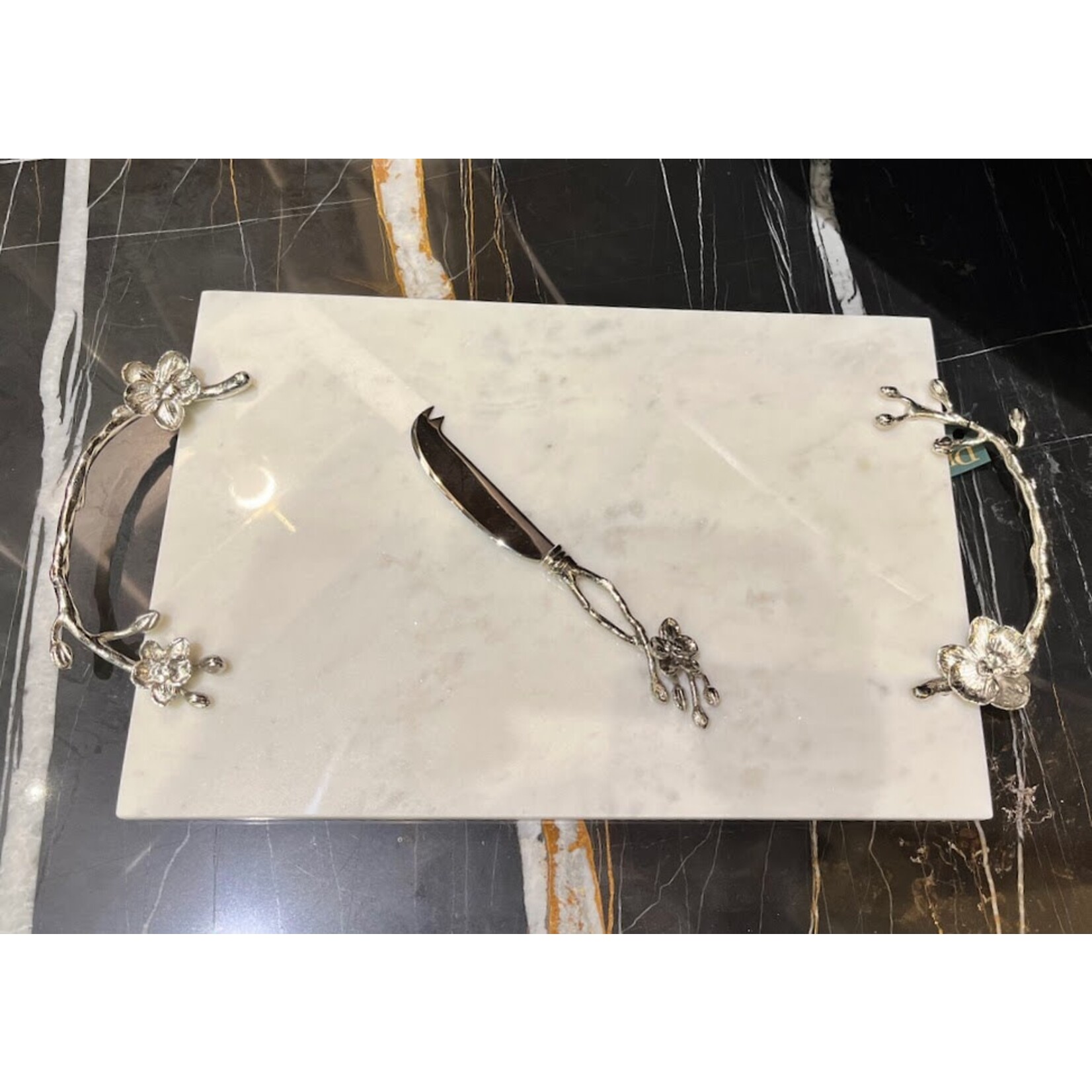 Michael Aram White Orchid Cheeseboard & Knife