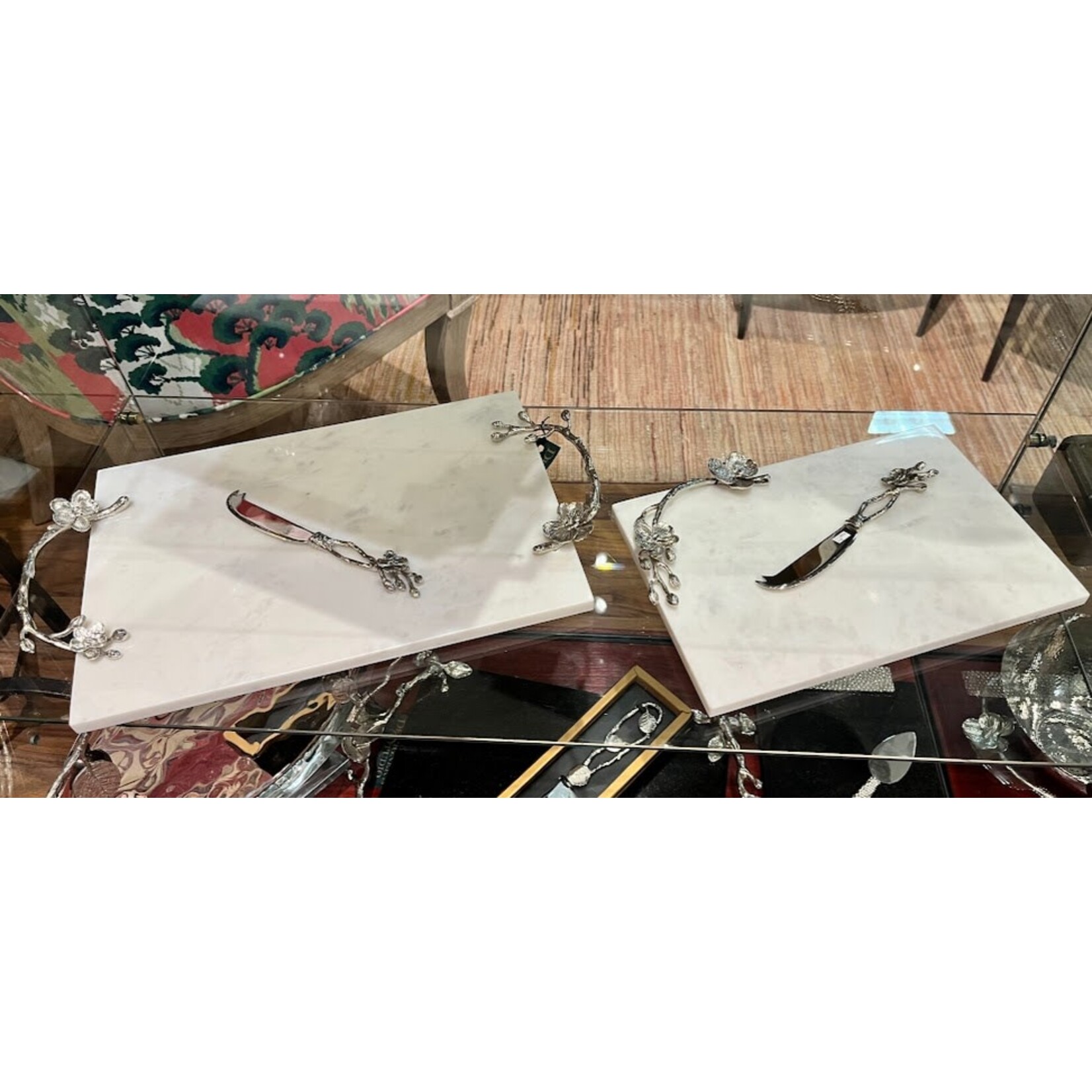 Michael Aram White Orchid Cheeseboard & Knife Large