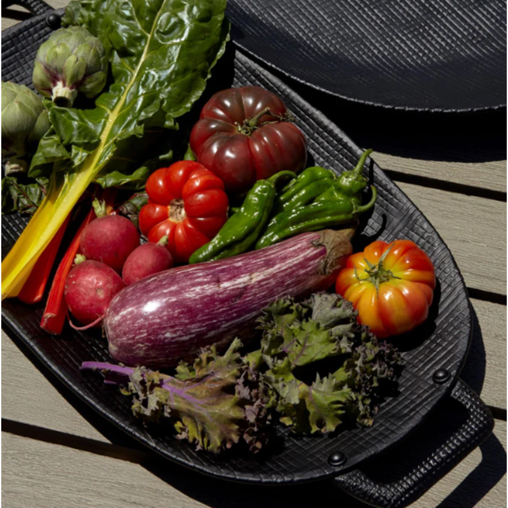 be Home Wallis Aluminum Tray With Handles
