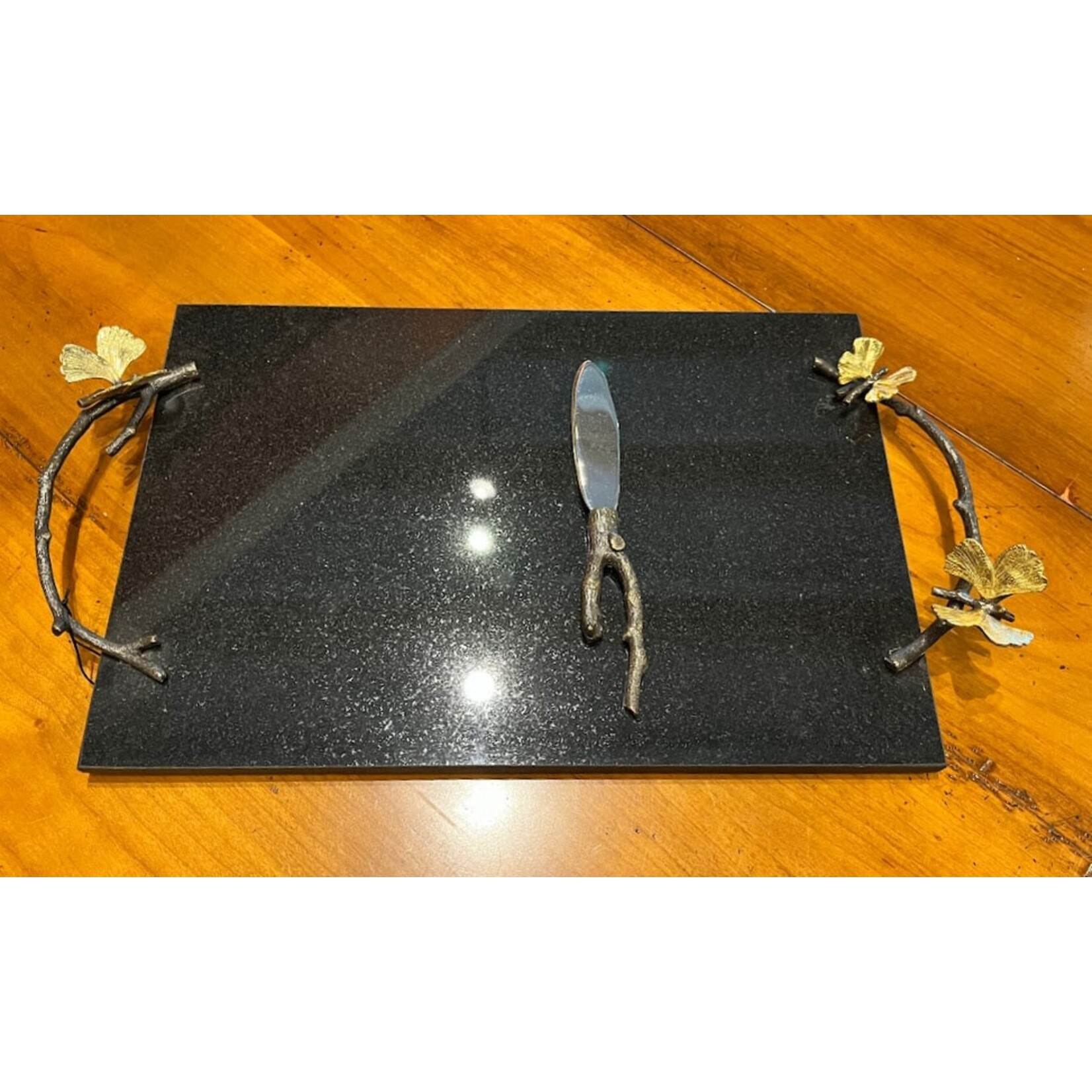 Michael Aram Butterfly Cheeseboard & Knife Granite