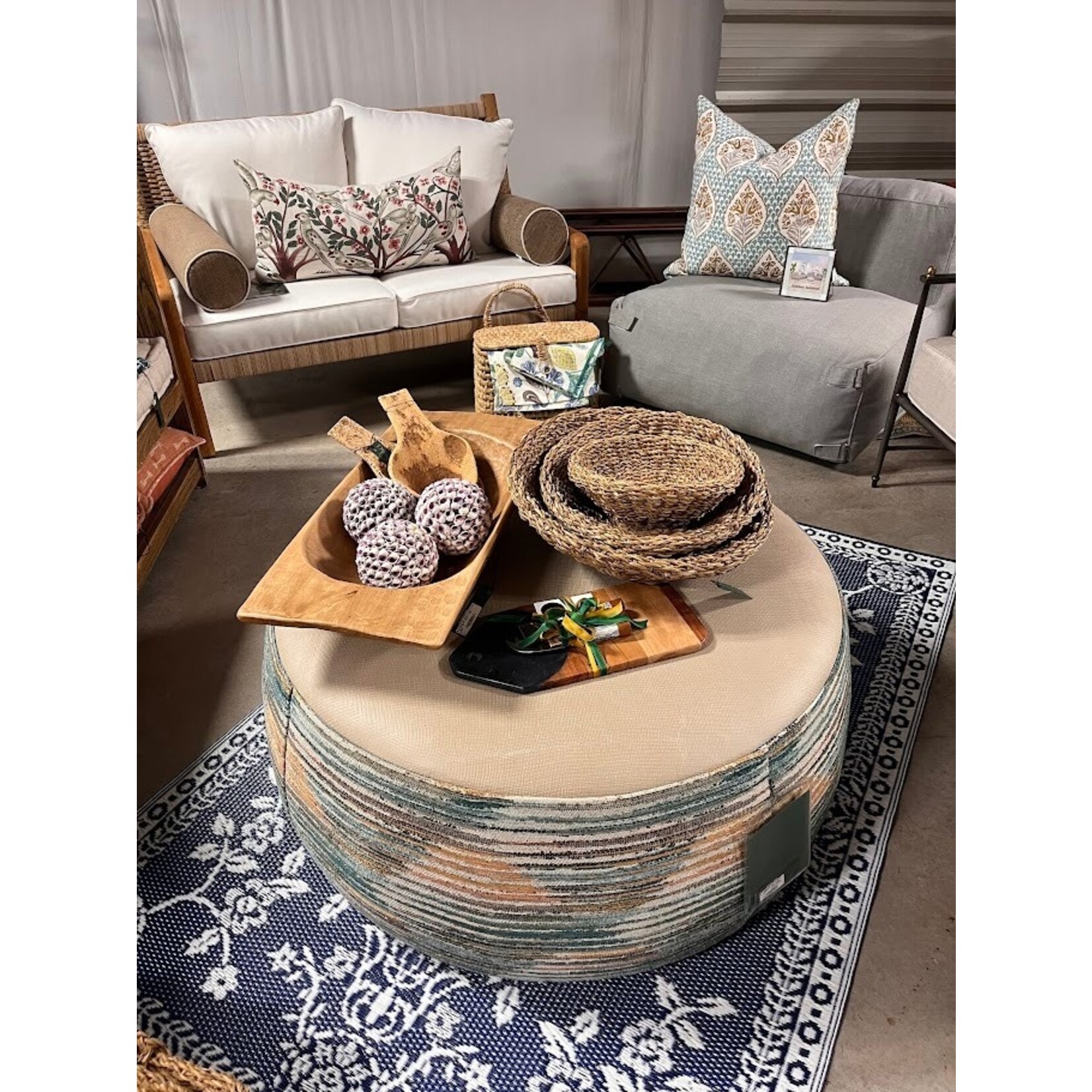 Napa Home and Garden Seagrass Shallow Tapered Basket