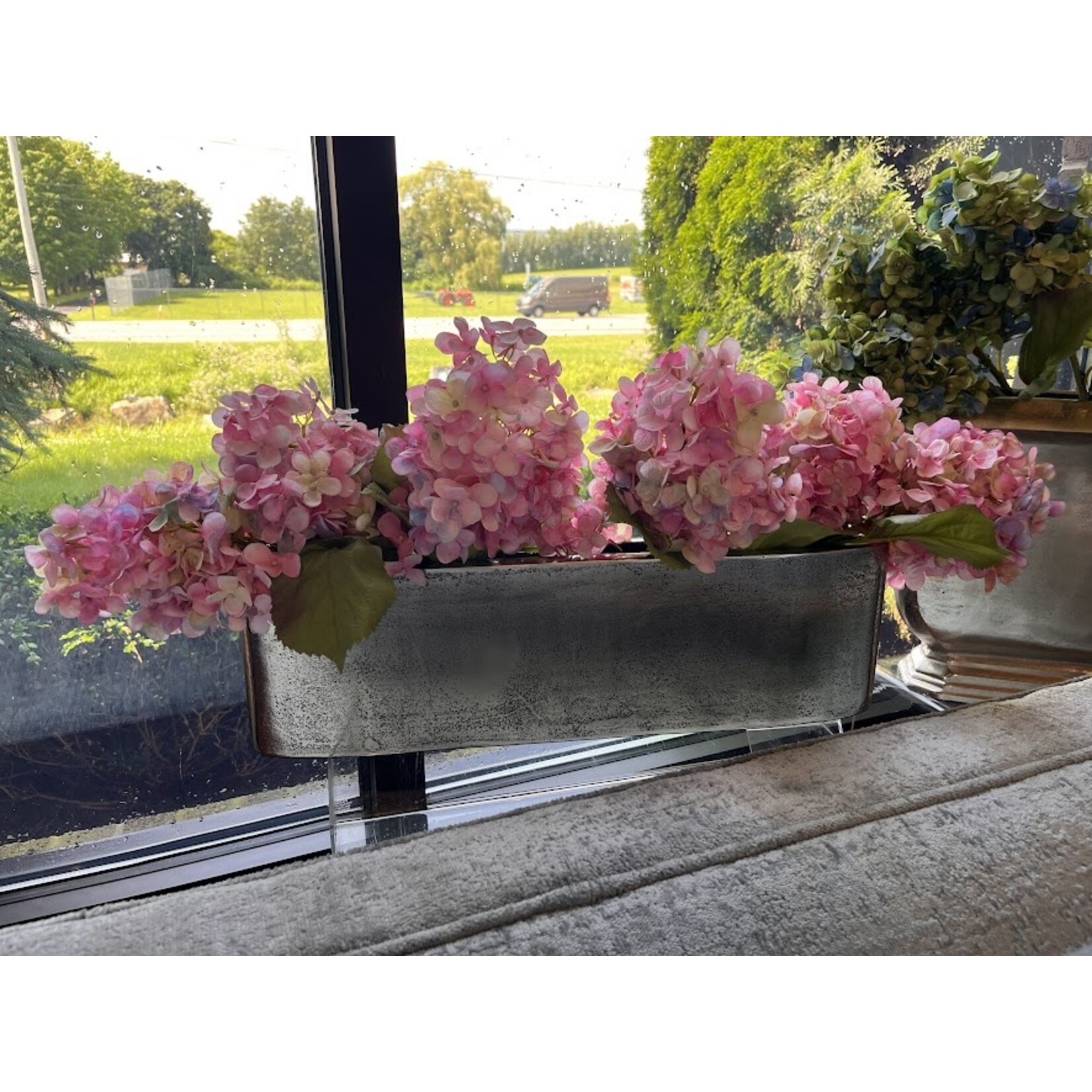 Winward Home Artificial Hydrangea Watercolor Blossom 23"