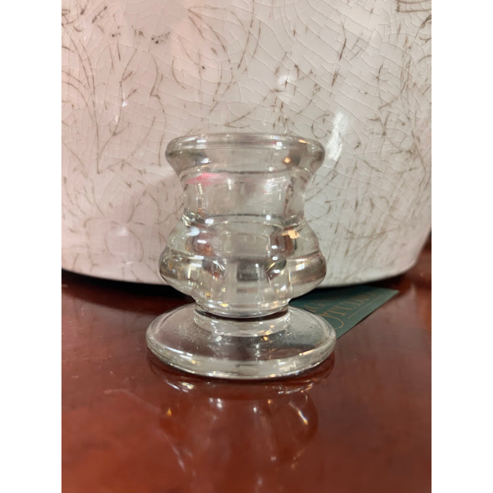 Point a la Ligne Small Pillar Glass Candle Holder