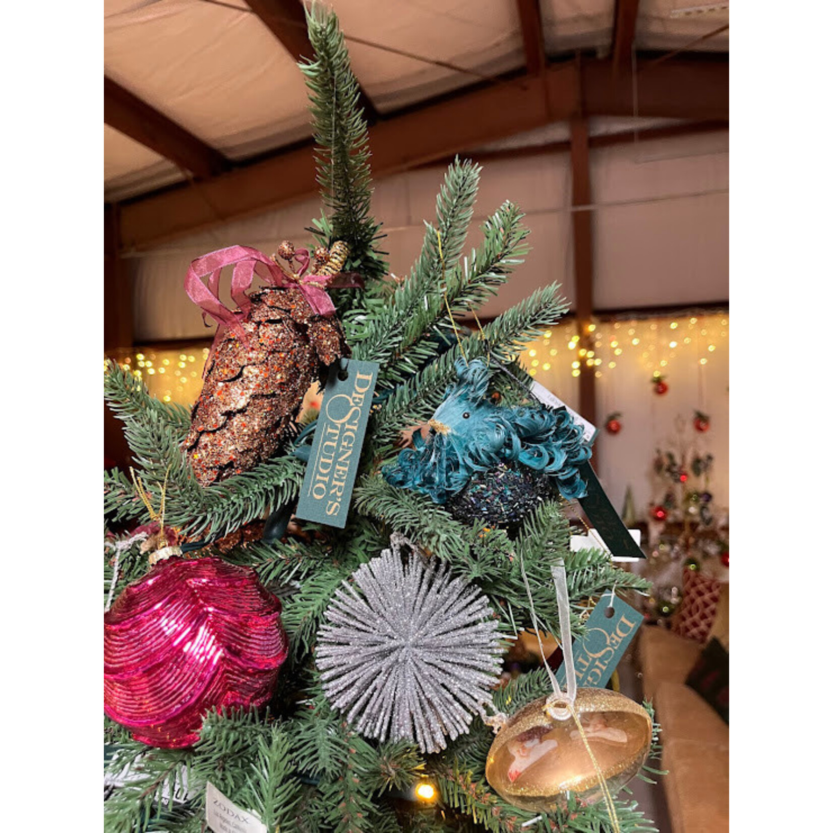 Katherine's Collection Teal Jewel Tone Nativity Fluffle Small Bird Ornament